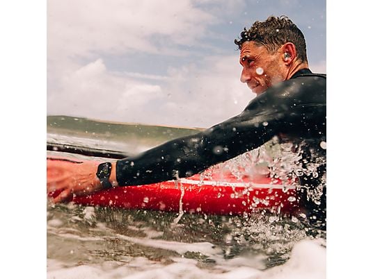 Apple Watch Series 10 (2024), GPS + Cellular, 42 mm, gesto doppio tocco, cassa in titanio naturale, cinturino Sport grigio pietra, taglia M/L