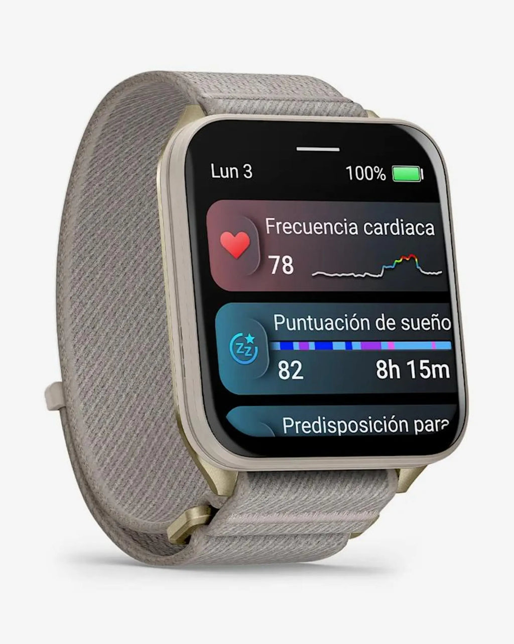 Garmin Venu X1 Oro con cinturino grigio abbina