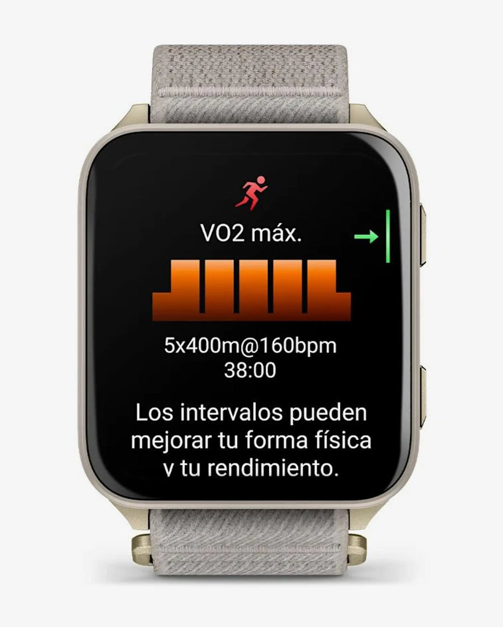 Garmin Venu X1 Oro con cinturino grigio abbina