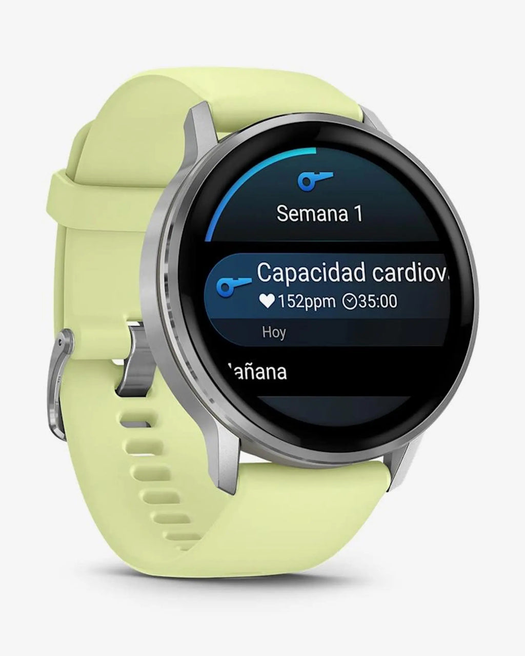 Garmin Venu 4 - 45 mm Argento con cinturino giallo