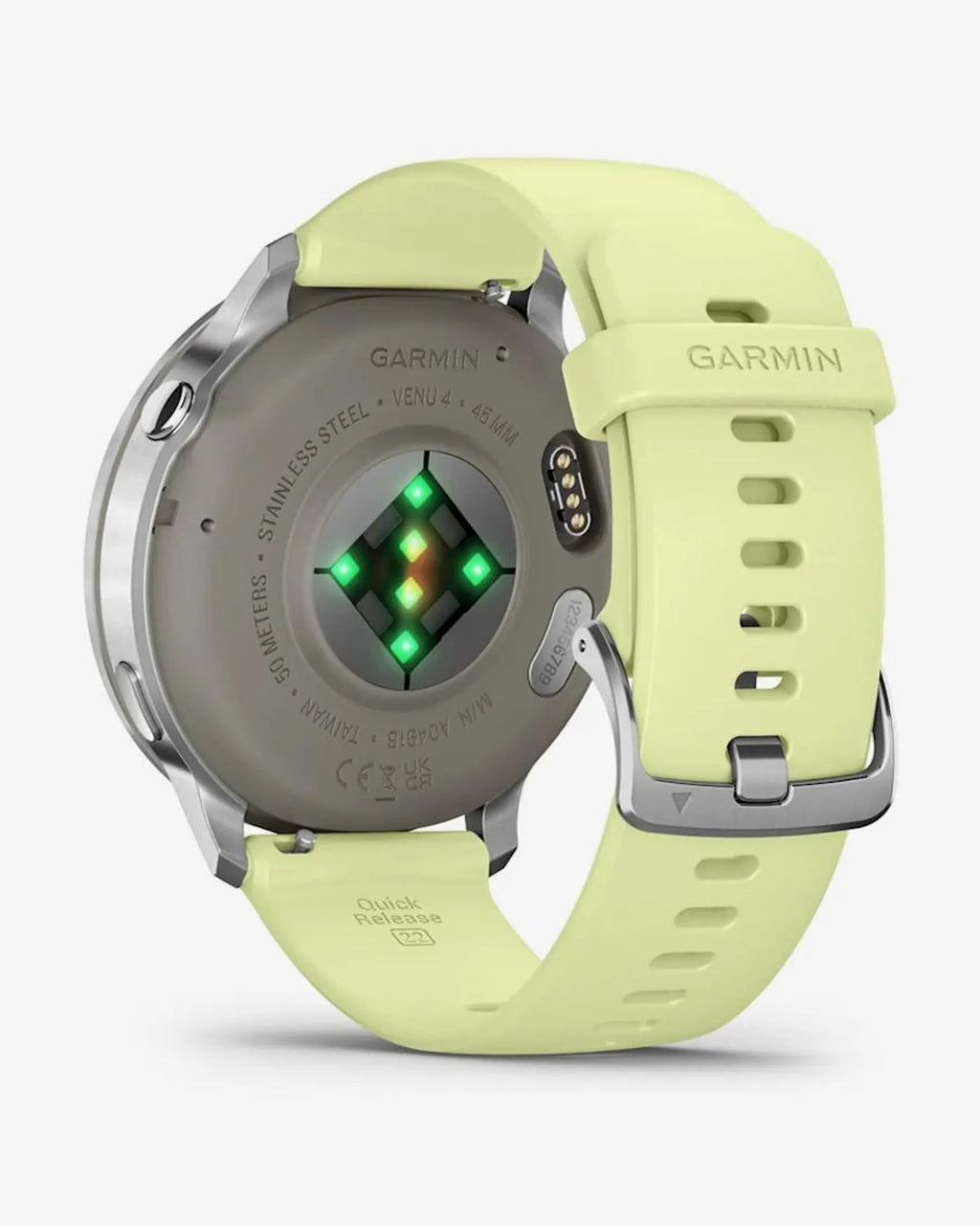 Garmin Venu 4 - 45 mm Argento con cinturino giallo