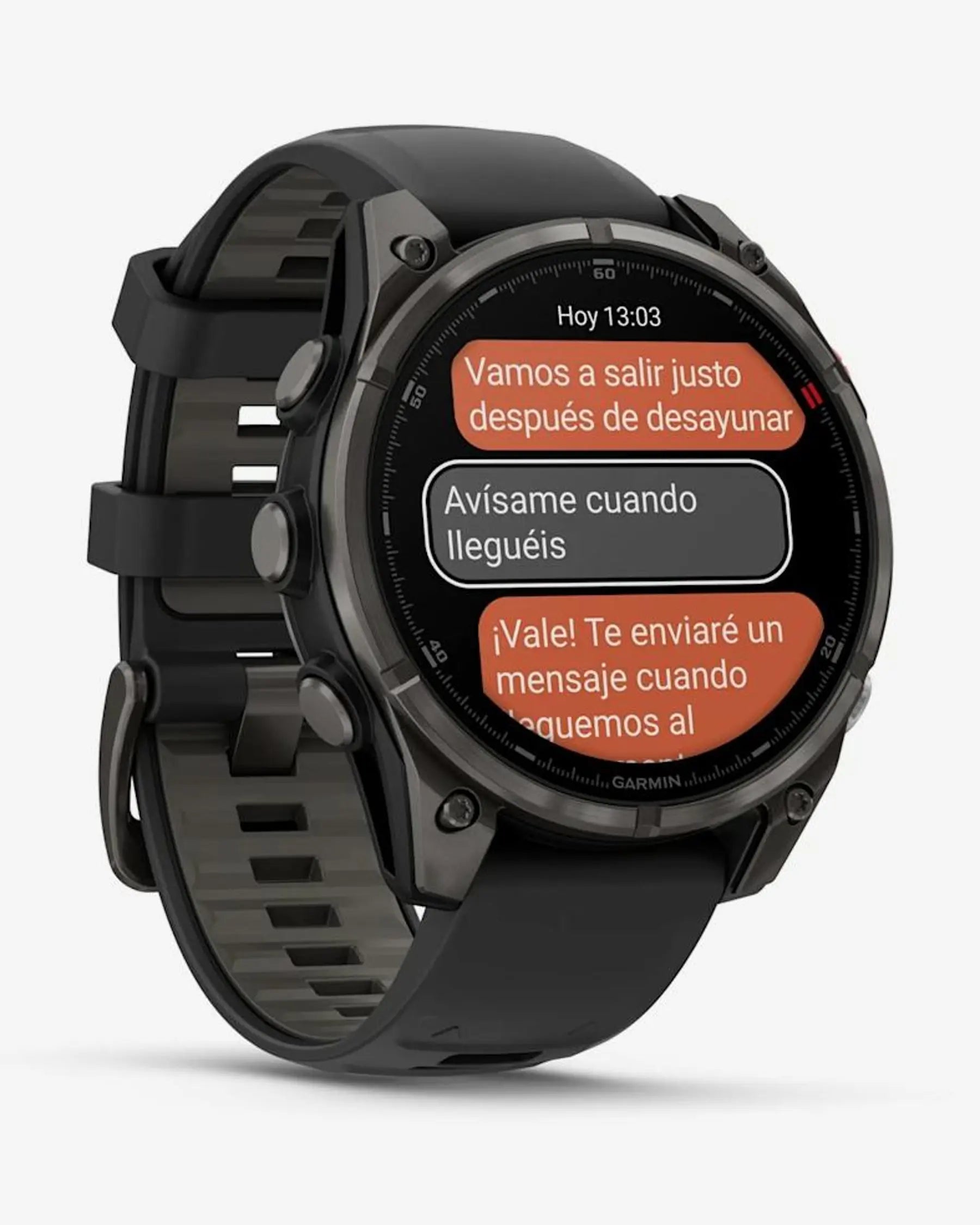 Garmin Fenix 8 Pro AMOLED Sapphire 47 mm Titanio Grigio Carbonio Cinturino Nero