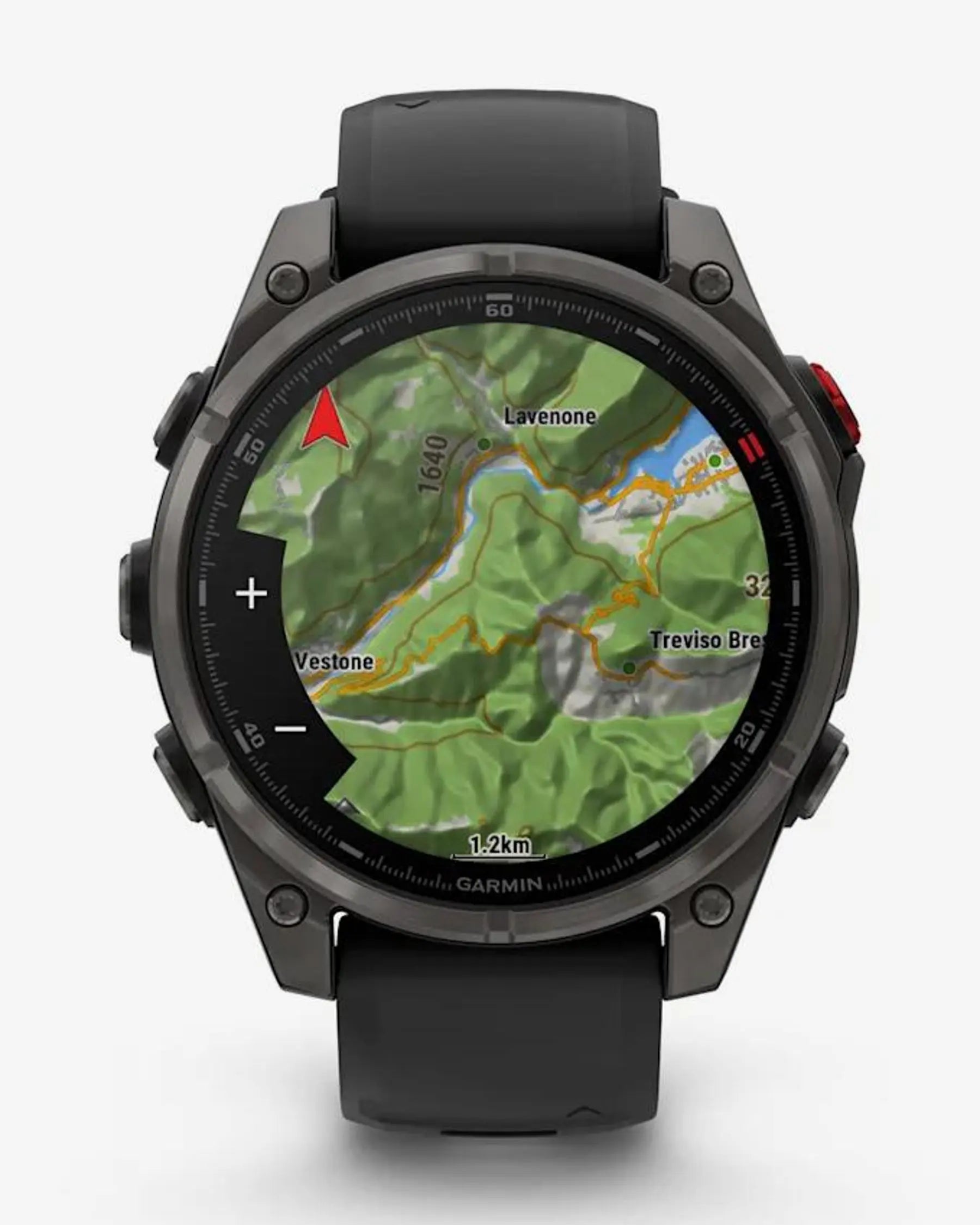 Garmin Fenix 8 Pro AMOLED Sapphire 47 mm Titanio Grigio Carbonio Cinturino Nero