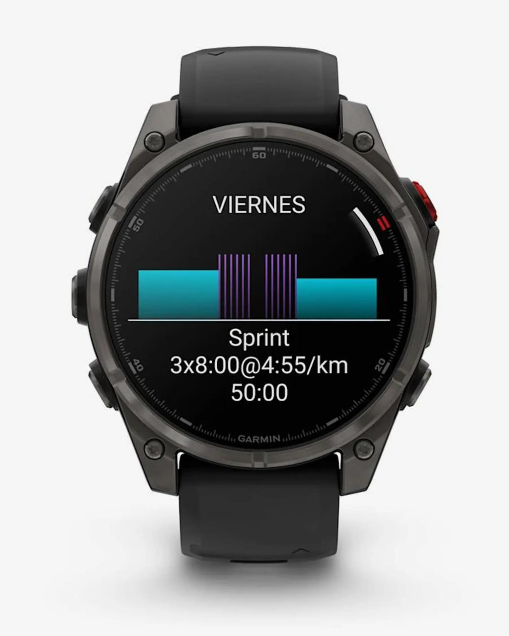 Garmin Fenix 8 Pro AMOLED Sapphire 47 mm Titanio Grigio Carbonio Cinturino Nero