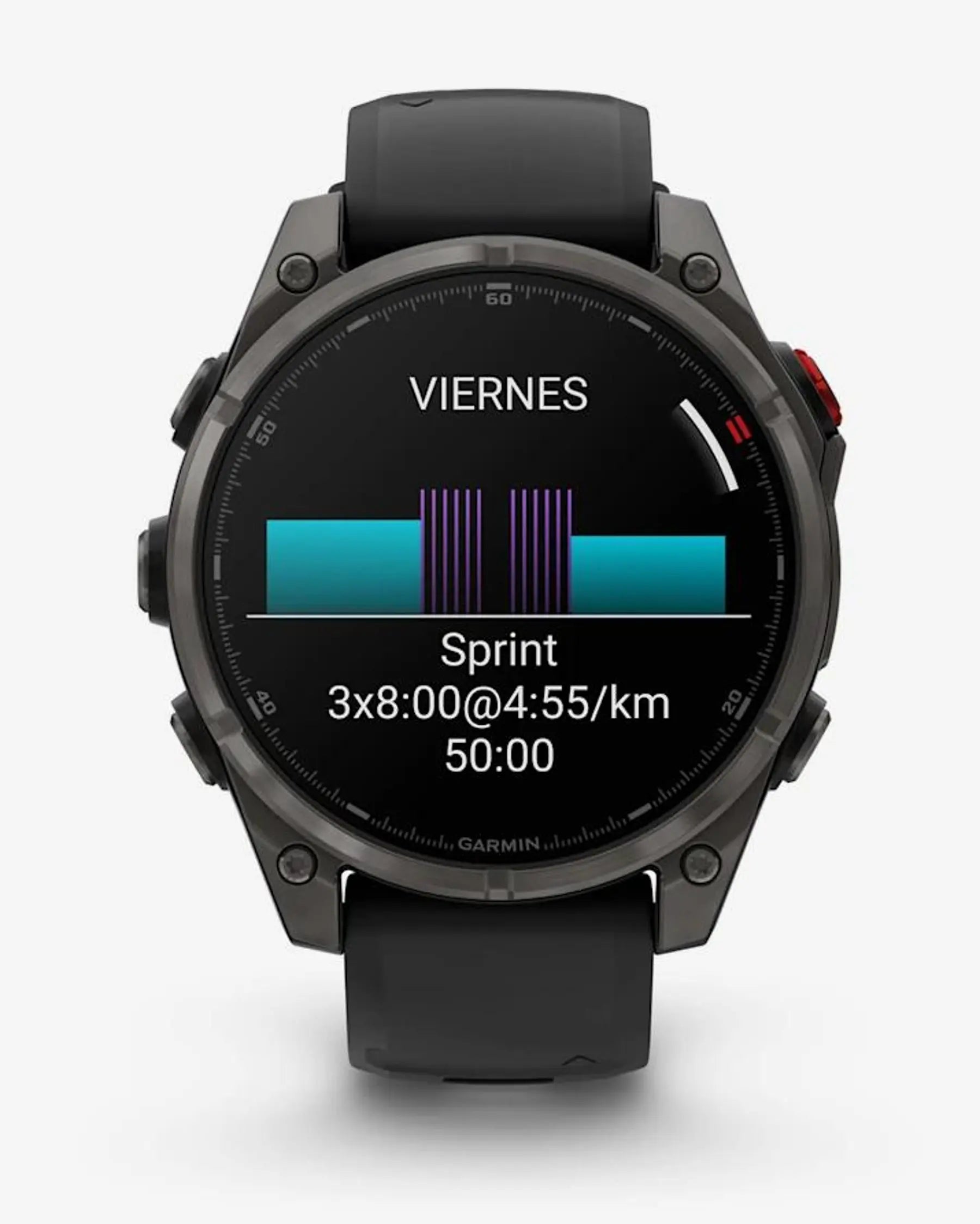 Garmin Fenix 8 Pro AMOLED Sapphire 47 mm Titanio Grigio Carbonio Cinturino Nero