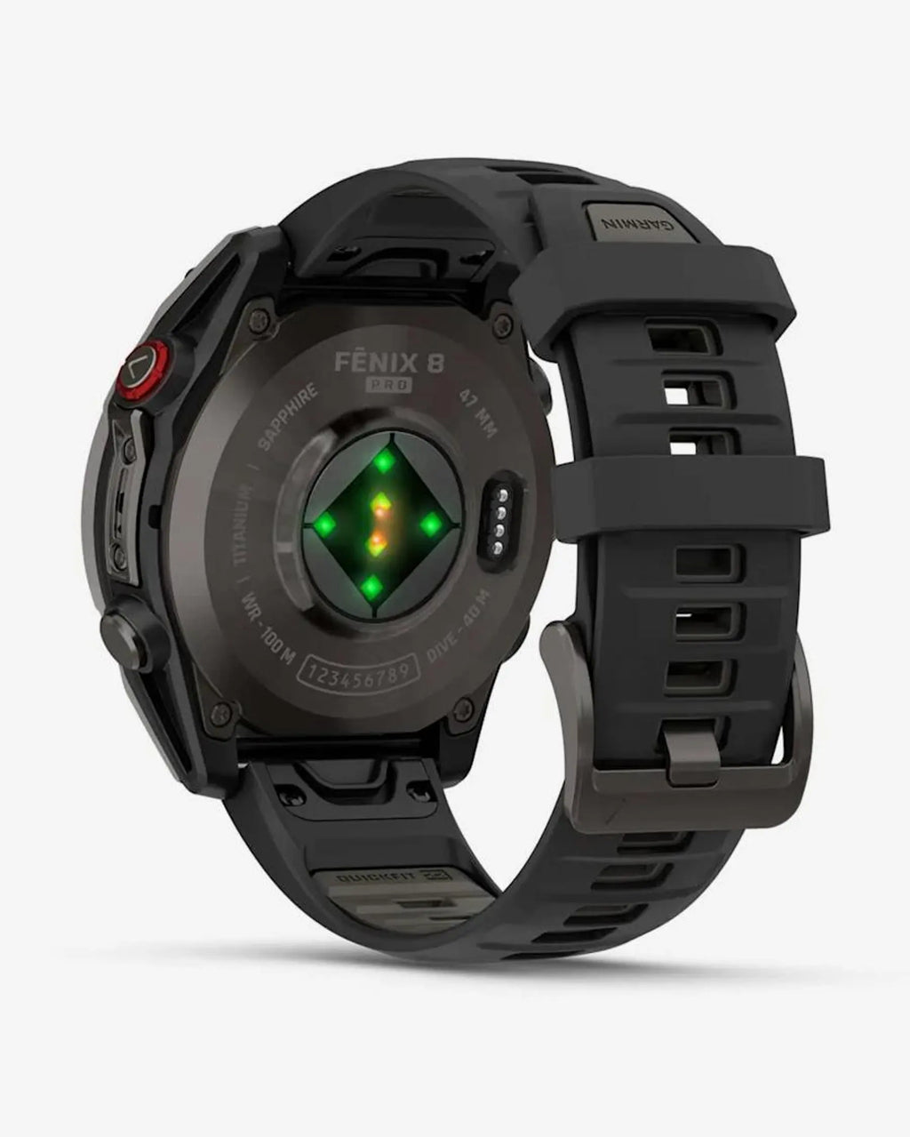 Garmin Fenix 8 Pro AMOLED Sapphire 47 mm Titanio Grigio Carbonio Cinturino Nero