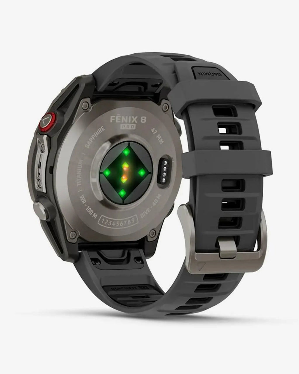 Garmin Fenix 8 Pro AMOLED Sapphire 47mm Titanio Grigio Argento Nero Cinturino Grigio