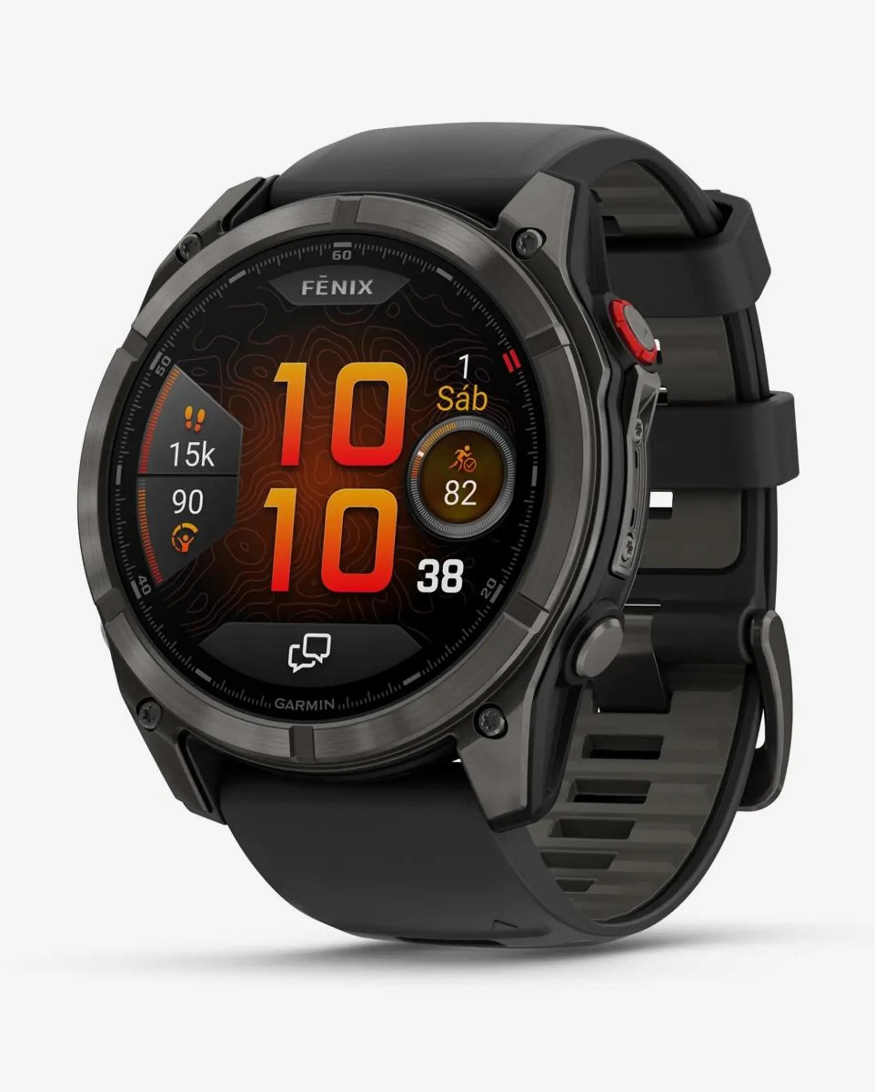 Garmin Fenix 8 Pro AMOLED Sapphire 51mm Titanio Carbon Grey Cinturino Nero