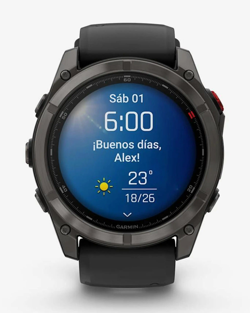 Garmin Fenix 8 Pro AMOLED Sapphire 51mm Titanio Carbon Grey Cinturino Nero