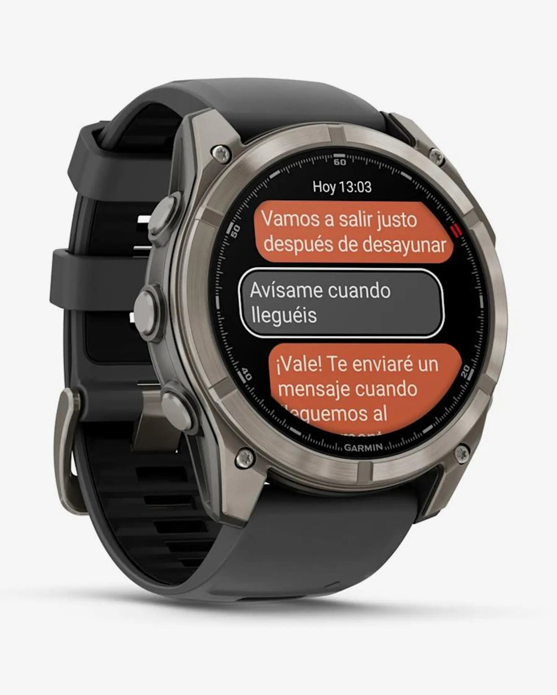 Garmin Fenix 8 Pro AMOLED Zaffiro 51mm Grigio Titanio Argento con cinturino nero/grigio