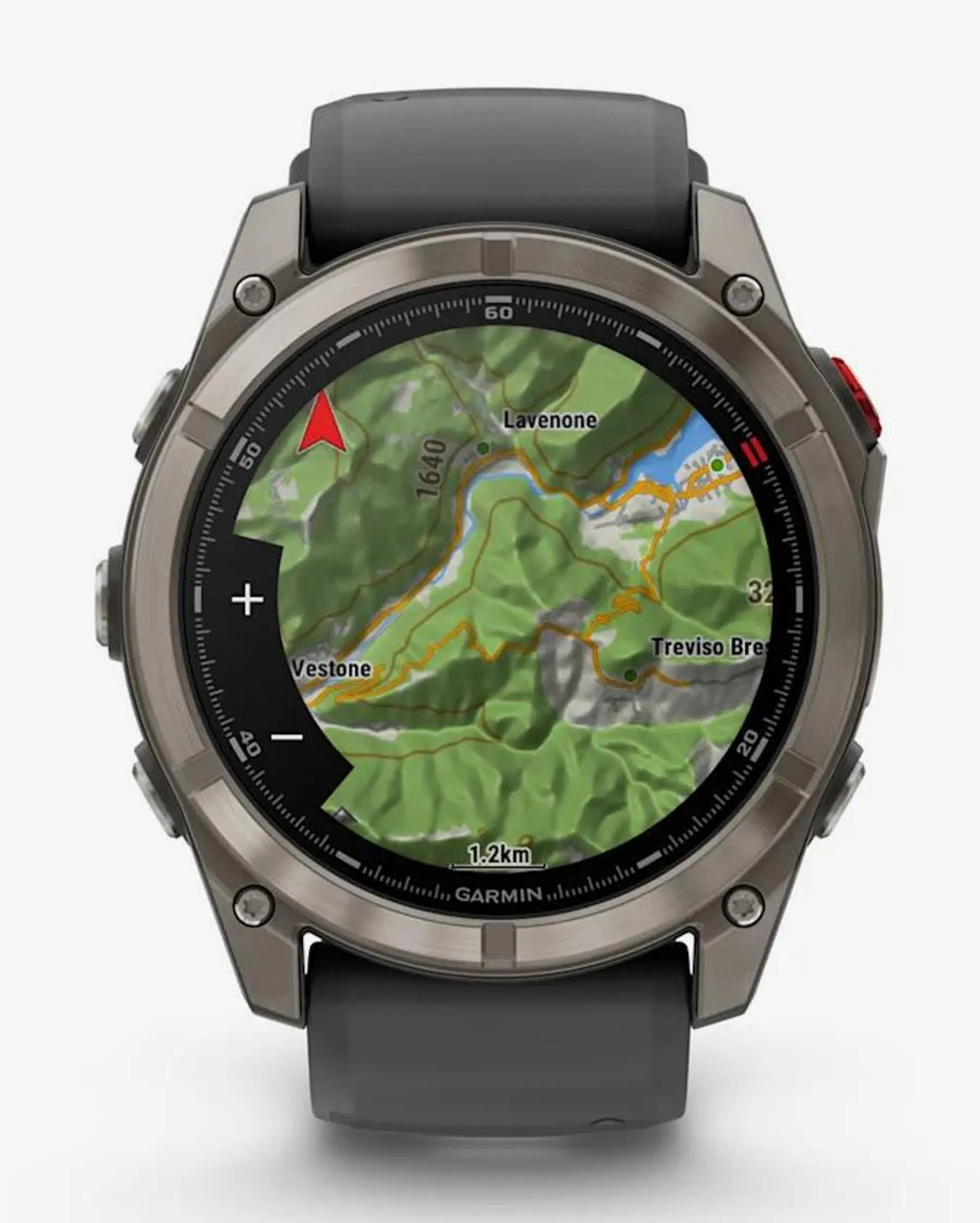 Garmin Fenix 8 Pro AMOLED Zaffiro 51mm Grigio Titanio Argento con cinturino nero/grigio