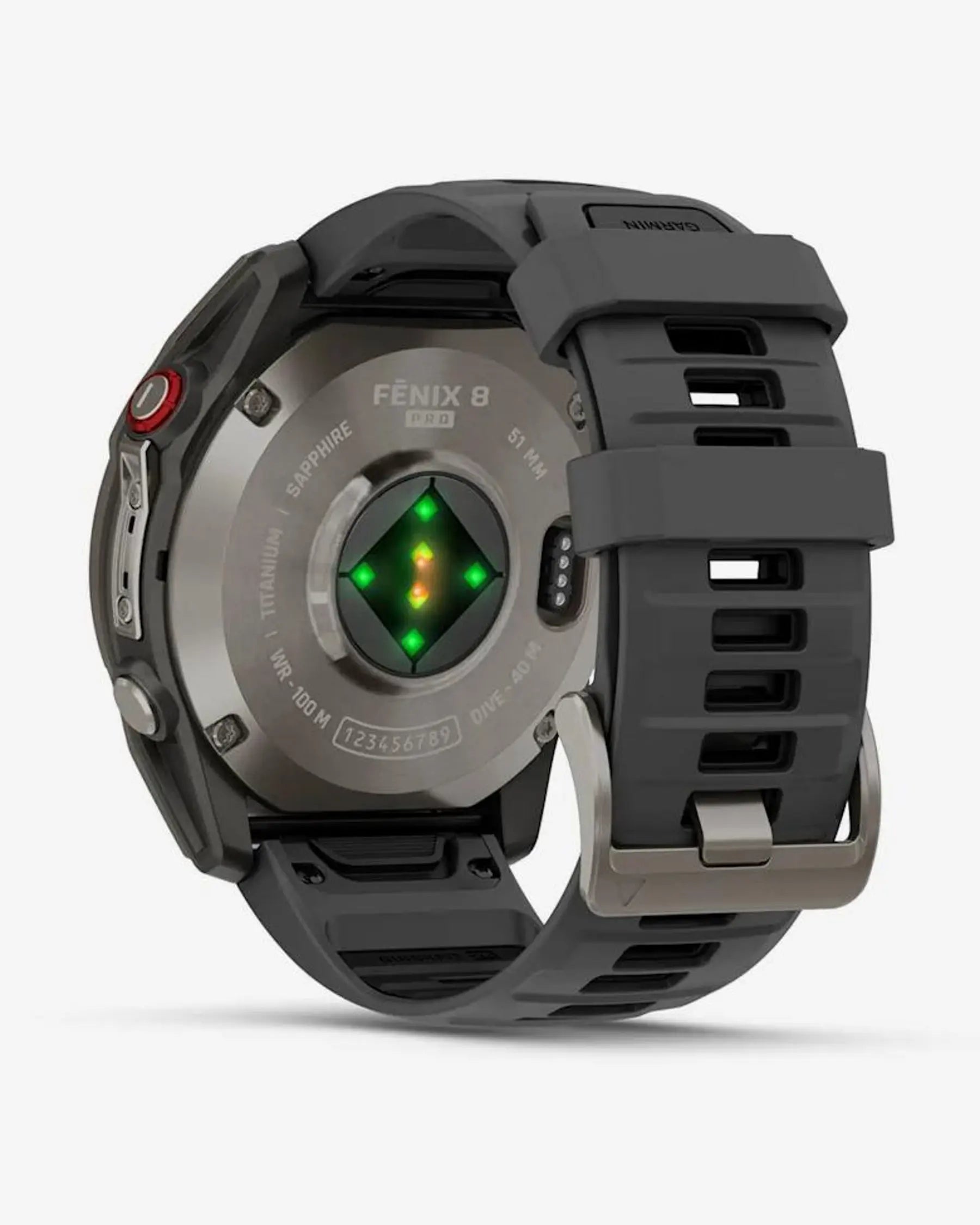 Garmin Fenix 8 Pro AMOLED Zaffiro 51mm Grigio Titanio Argento con cinturino nero/grigio