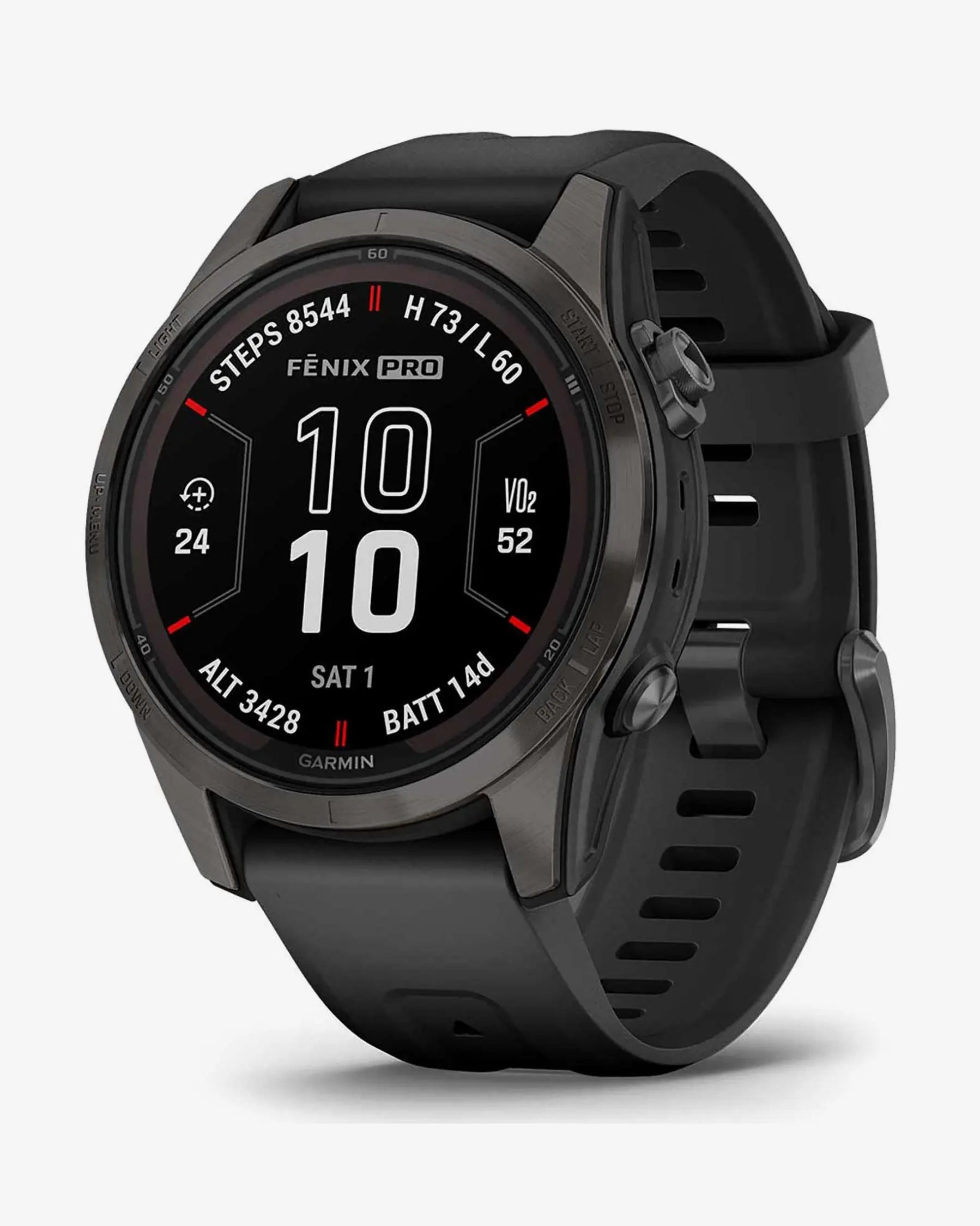 Garmin Fenix 7S Pro Sapphire Solar Titanium Carbon Gray con cinturino nero