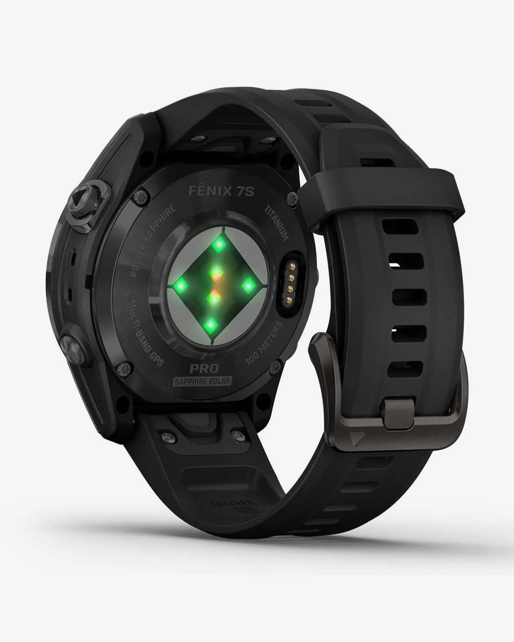 Garmin Fenix 7S Pro Sapphire Solar Titanium Carbon Gray con cinturino nero