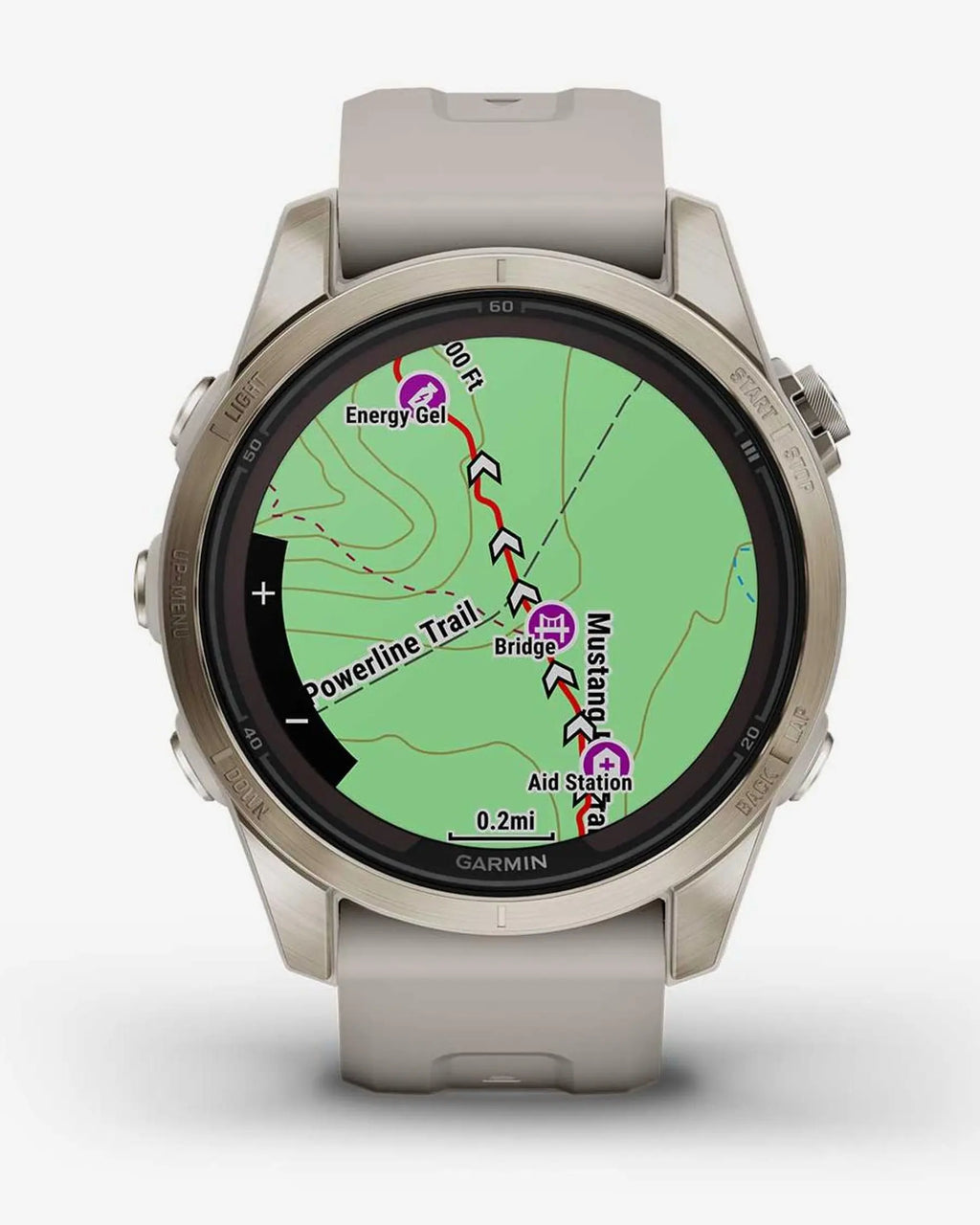 Garmin Fenix 7S Pro Sapphire Solar Oro con cinturino beige