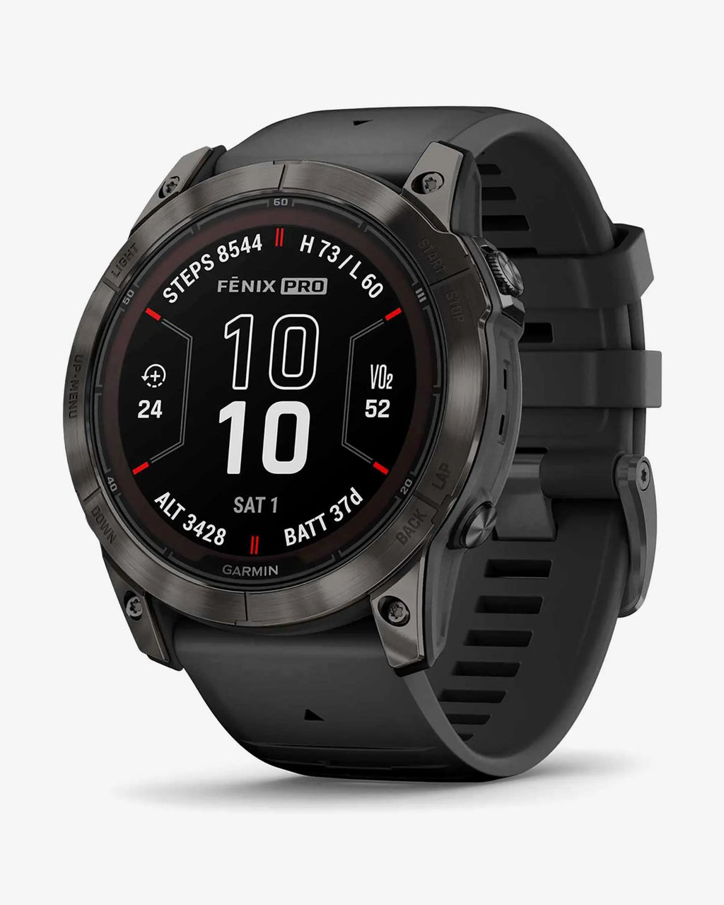 Garmin Fenix 7X Pro Sapphire Solar Titanio Grigio Carbonio Cinturino Nero