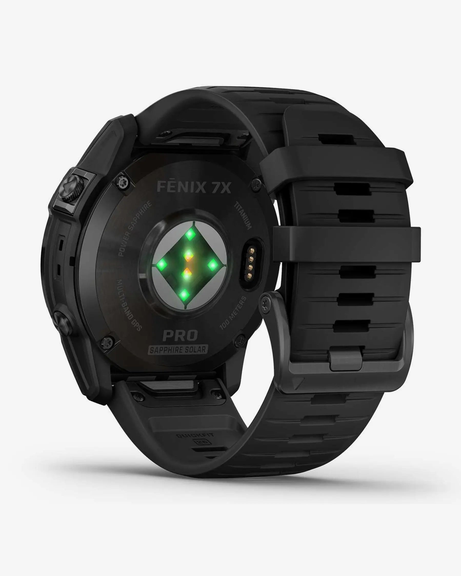 Garmin Fenix 7X Pro Sapphire Solar Titanio Grigio Carbonio Cinturino Nero