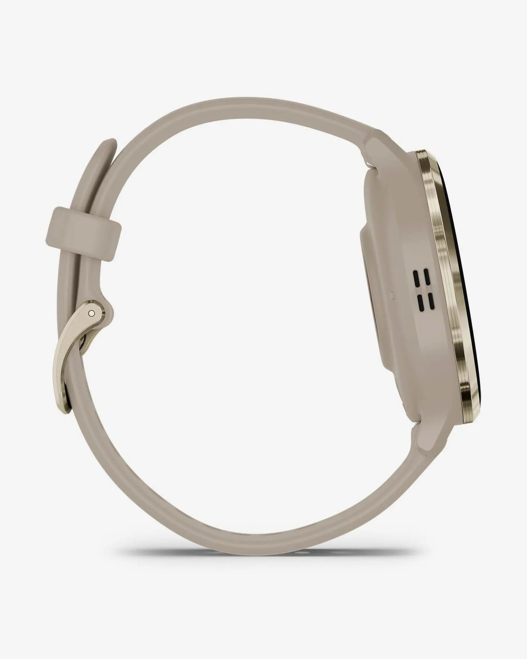 Garmin Venu 3S con cinturino in silicone beige e oro