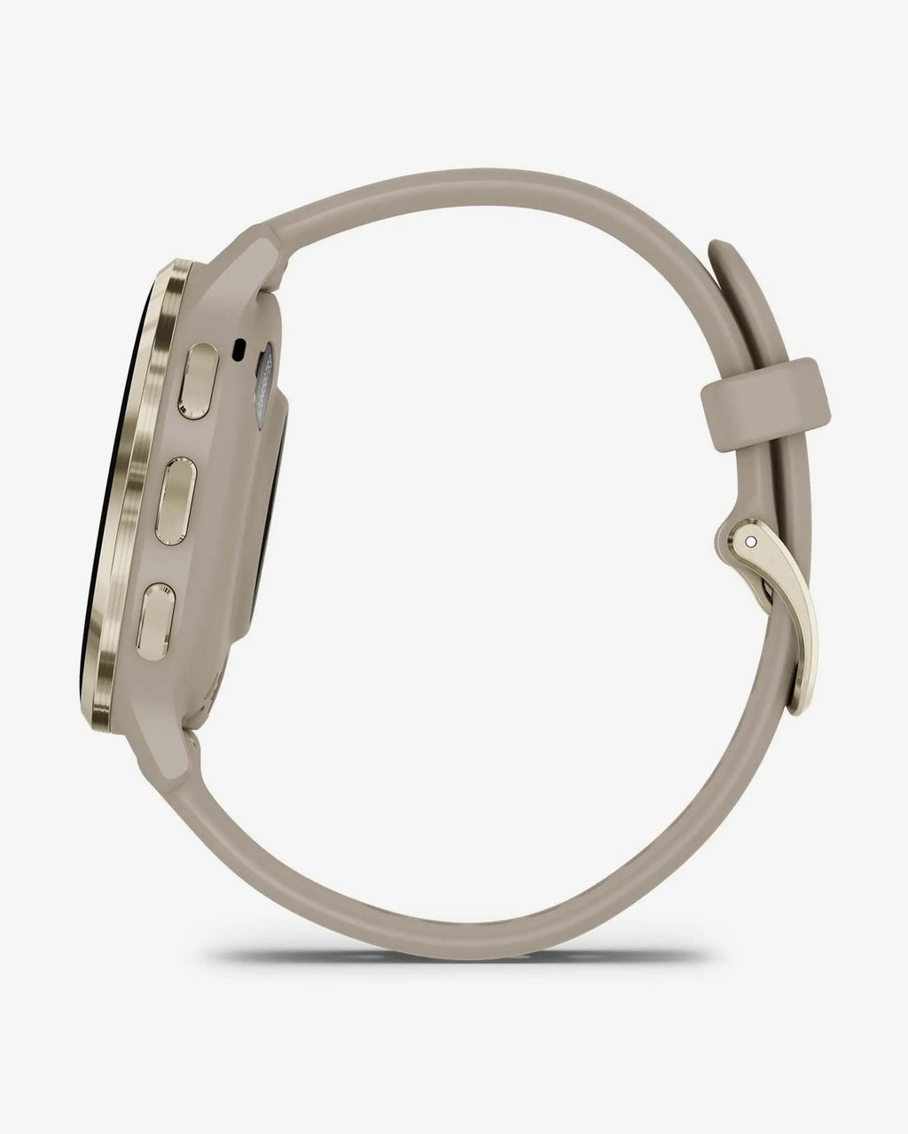 Garmin Venu 3S con cinturino in silicone beige e oro