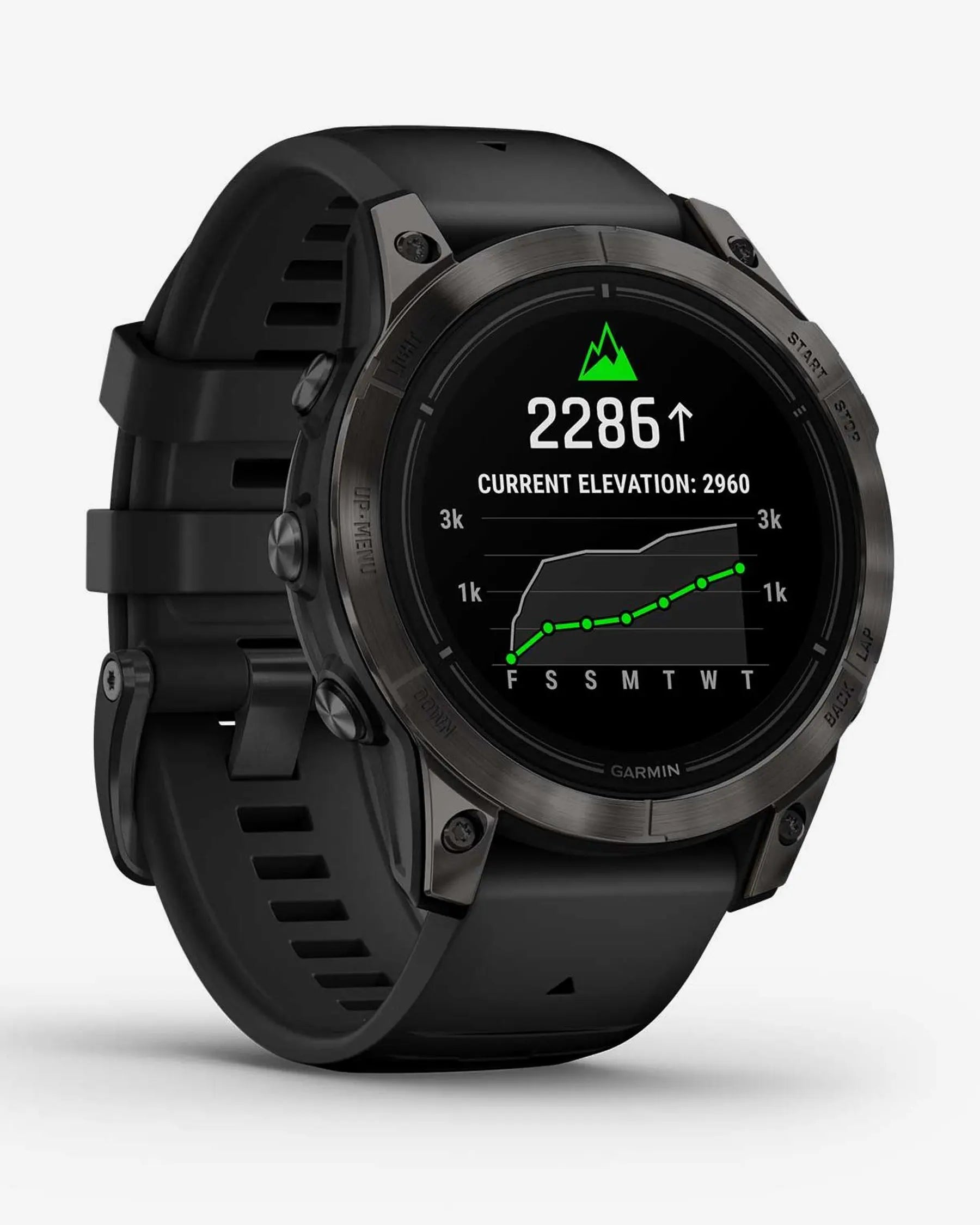 Garmin EPIX 2 PRO Sapphire 47 mm in titanio DLC, grigio carbonio, cinturino nero