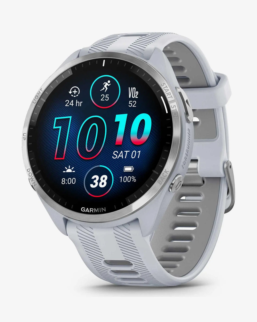 Garmin Forerunner 965 bianco cinturino bianco grigio