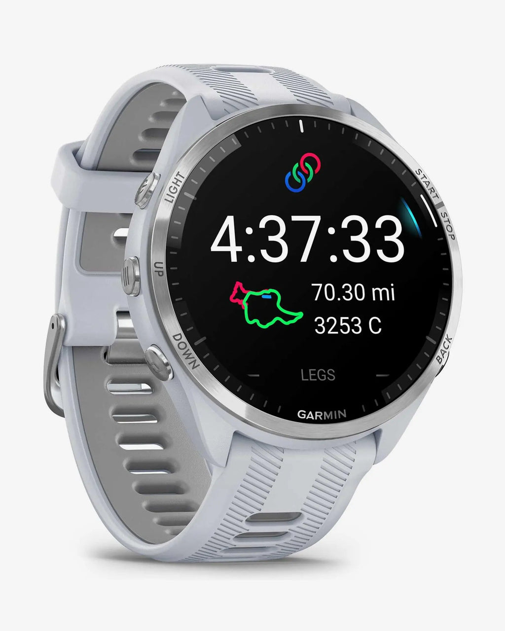 Garmin Forerunner 965 bianco cinturino bianco grigio
