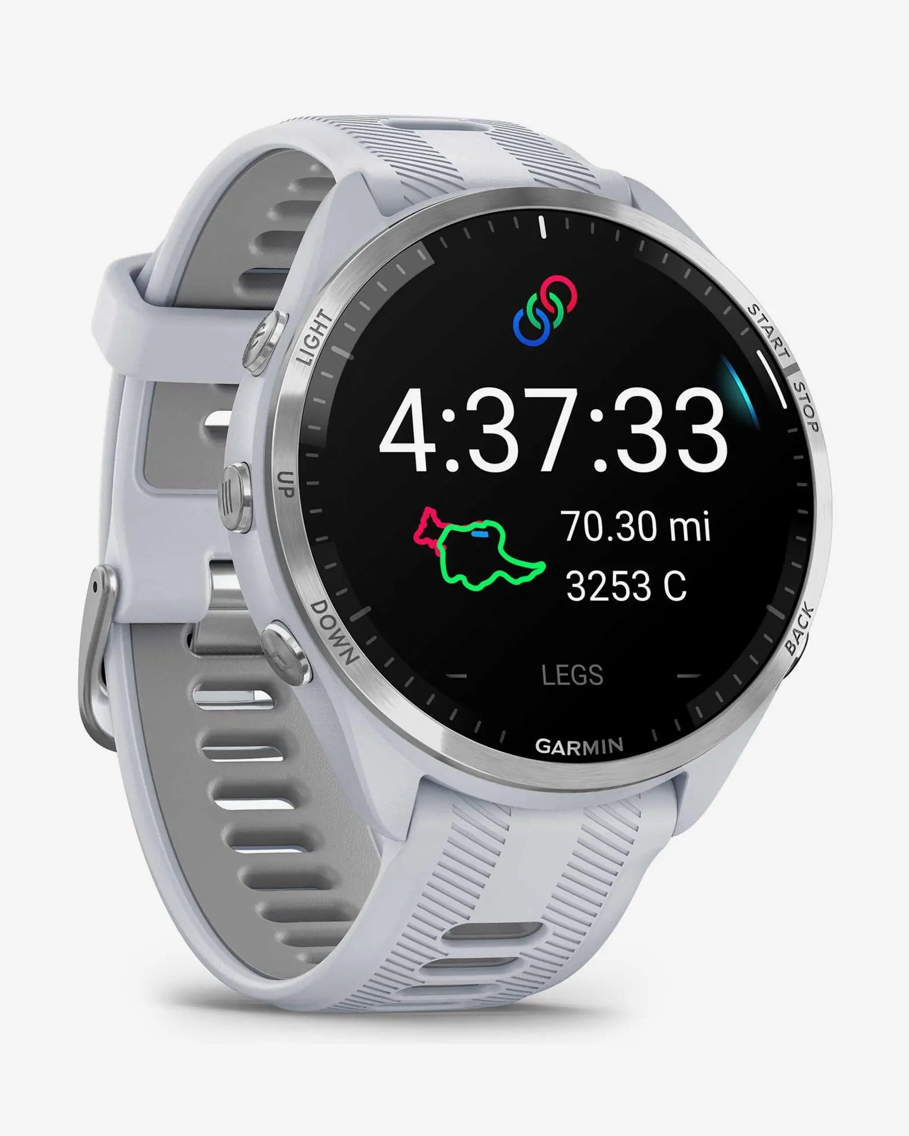 Garmin Forerunner 965 bianco cinturino bianco grigio