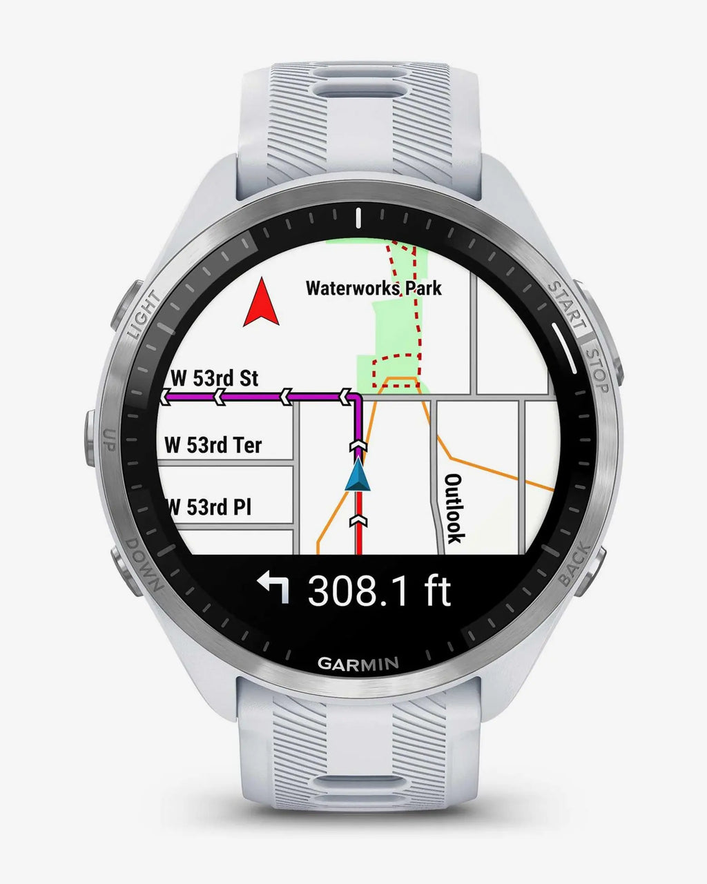 Garmin Forerunner 965 bianco cinturino bianco grigio