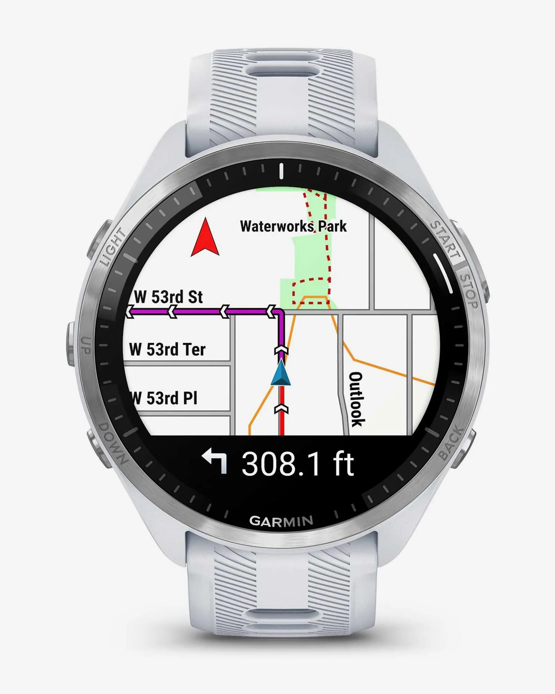 Garmin Forerunner 965 bianco cinturino bianco grigio