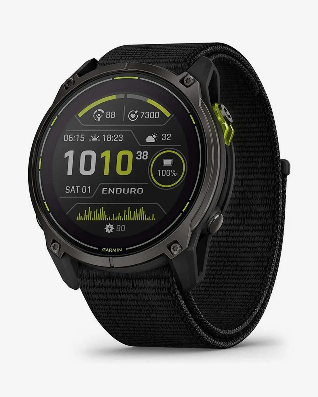 Garmin Enduro 3 Sapphire Solar 51 mm Titanio Carbonio Grigio Cinturino Nero