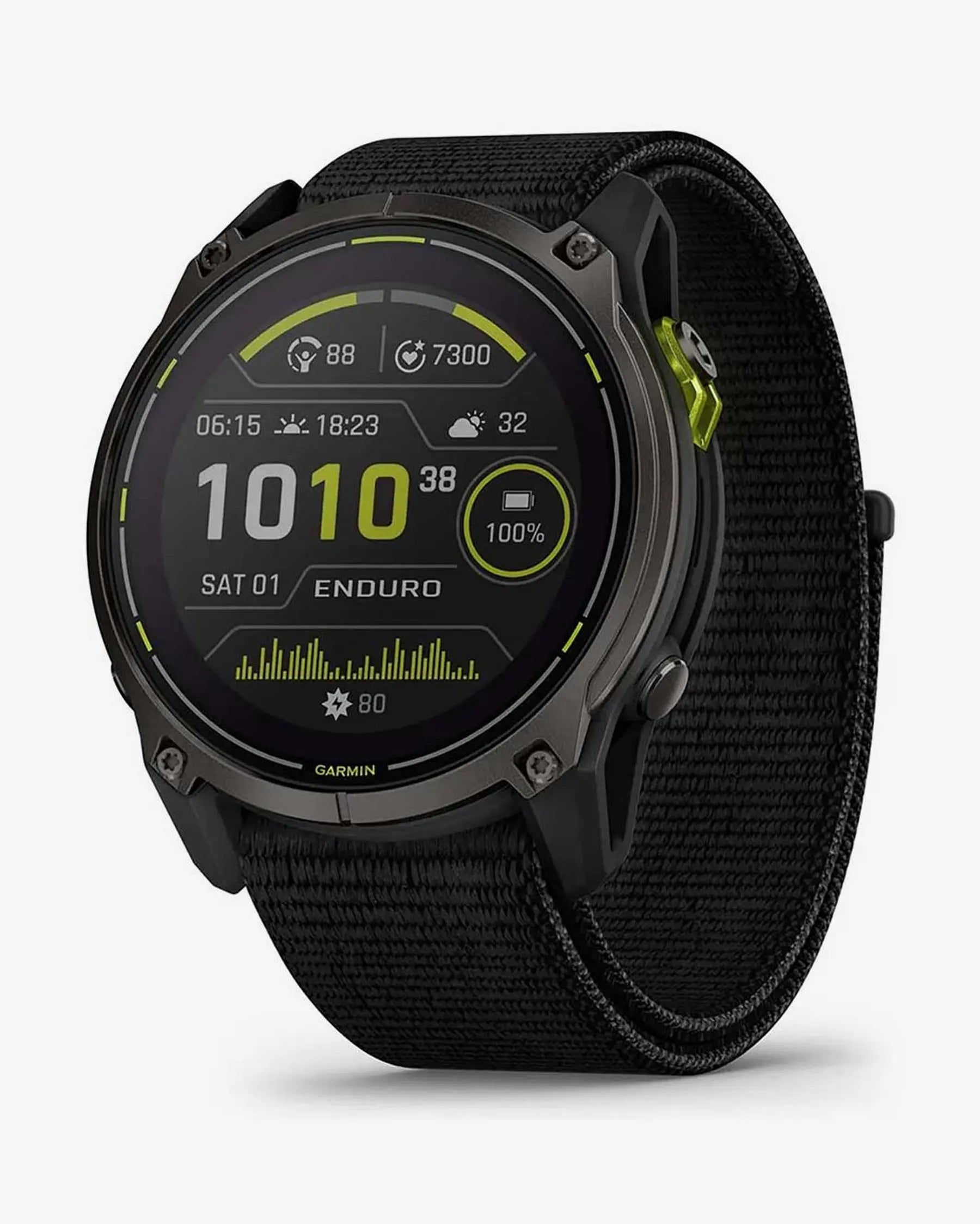 Garmin Enduro 3 Sapphire Solar 51 mm Titanio Carbonio Grigio Cinturino Nero