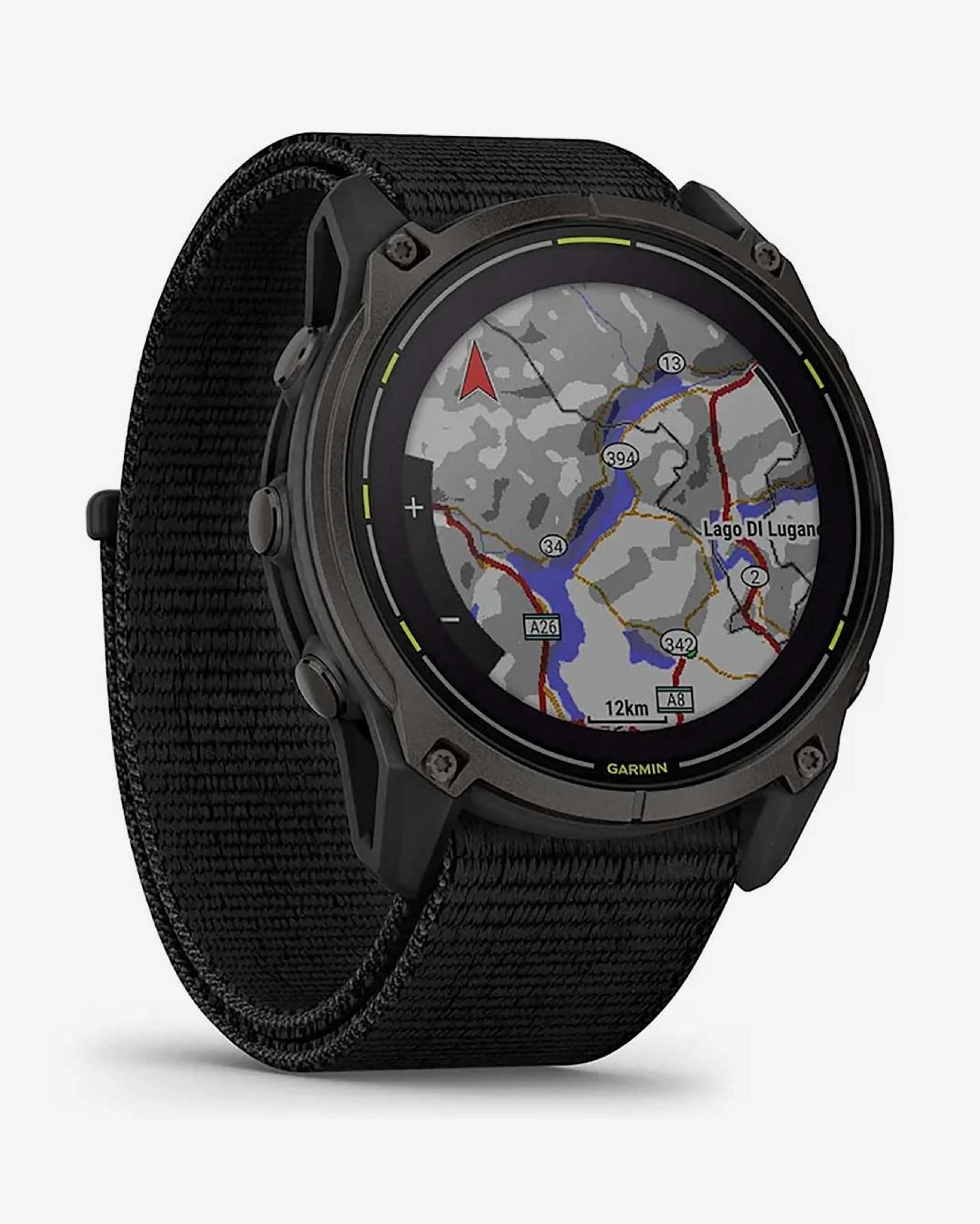 Cinturino Garmin Enduro 3 Sapphire Solar da 51 mm in titanio e carbonio grigio nero