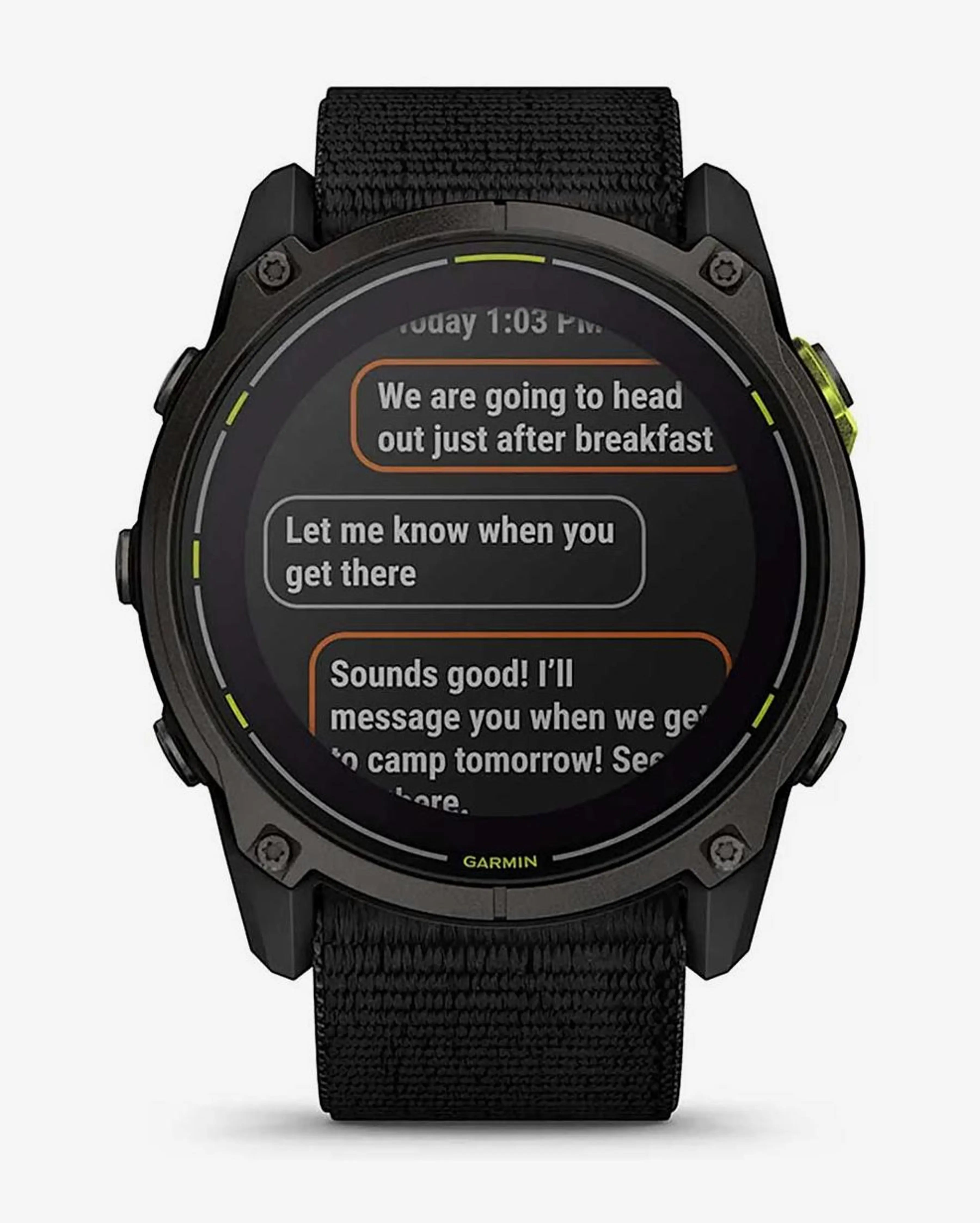 Garmin Enduro 3 Saphir Solaire 51 mm Titane gris carbone bracelet noir