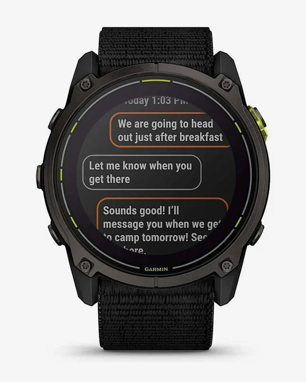 Garmin Enduro 3 Sapphire Solar 51 mm Titanio Carbonio Grigio Cinturino Nero