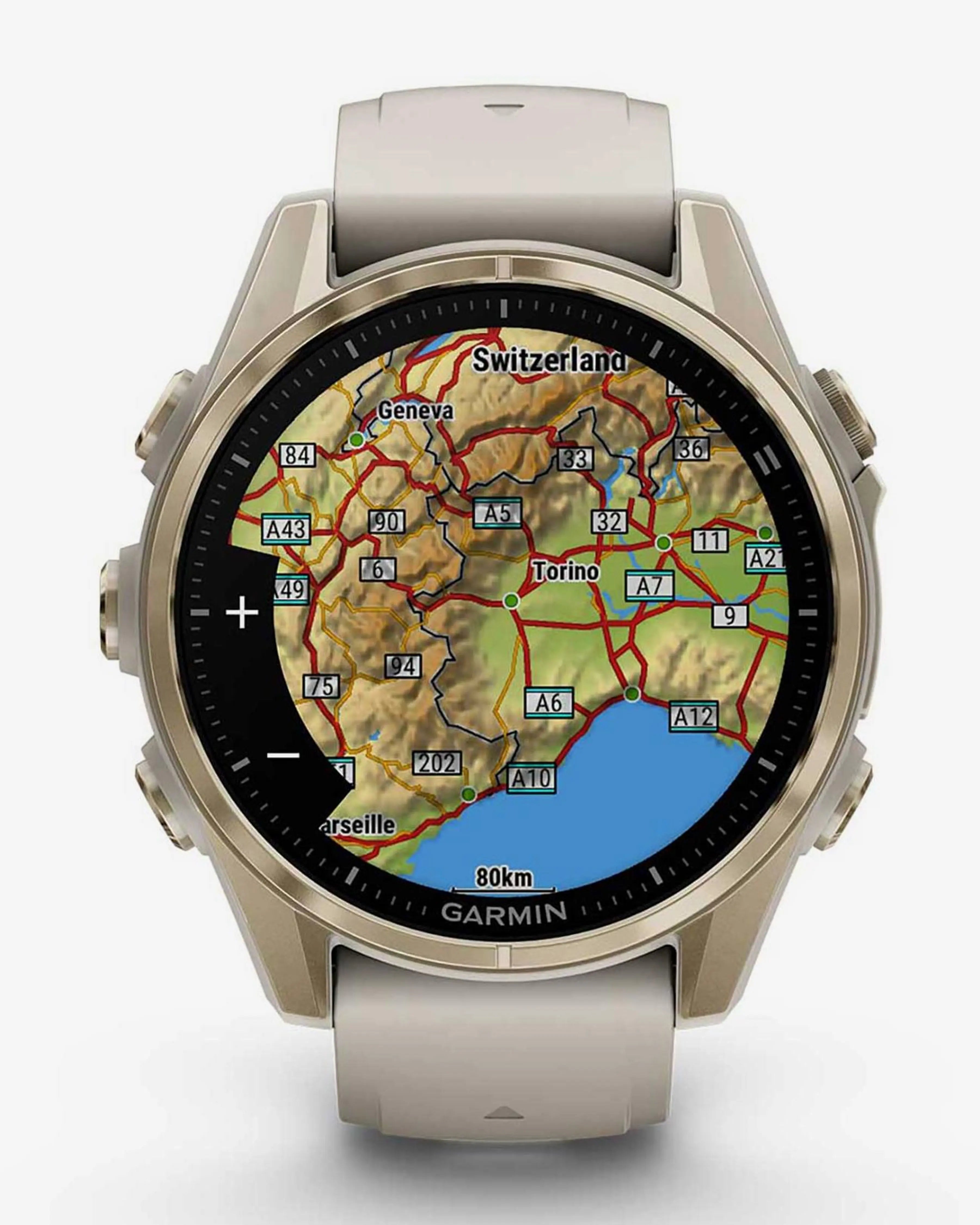 Garmin Fenix ​​​​8 AMOLED Sapphire 43mm Cinturino Beige Oro