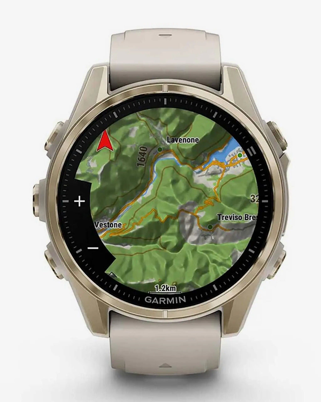 Garmin Fenix 8 AMOLED Zaffiro 43mm Oro con cinturino Beige