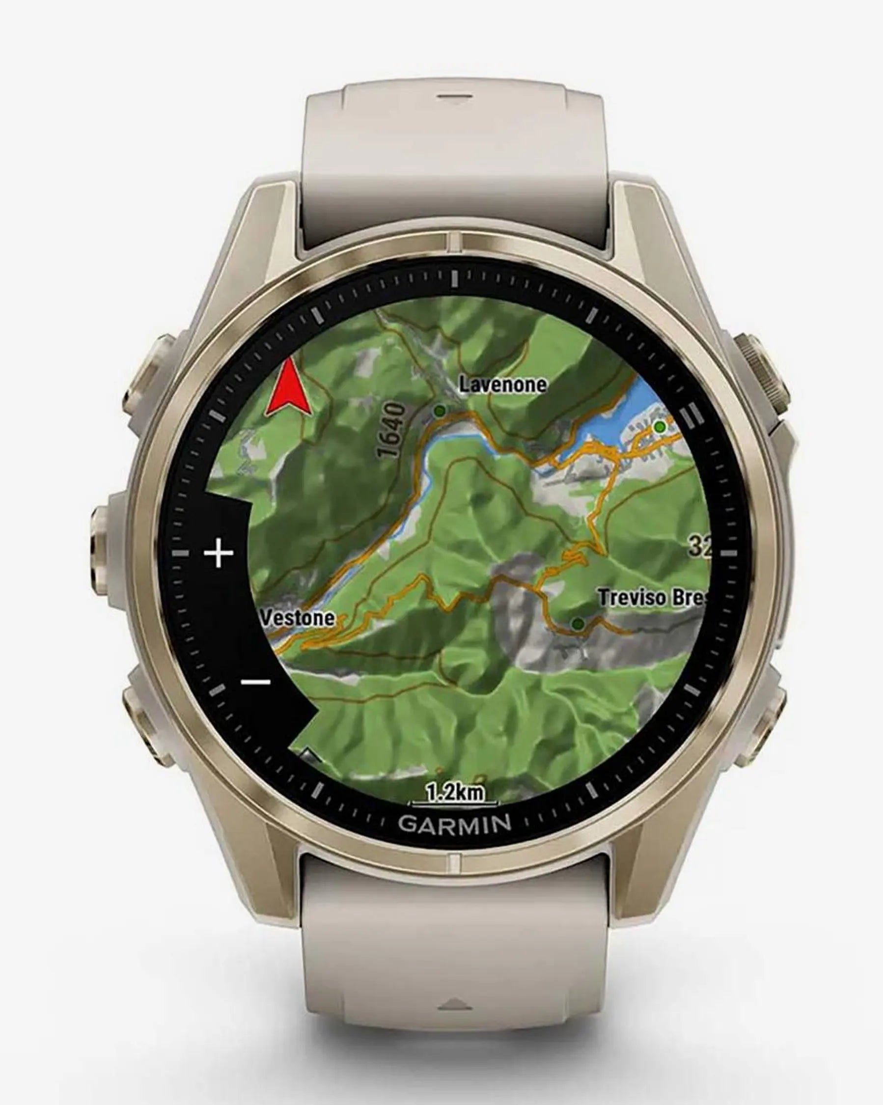 Garmin Fenix 8 AMOLED Zaffiro 43mm Oro con cinturino Beige