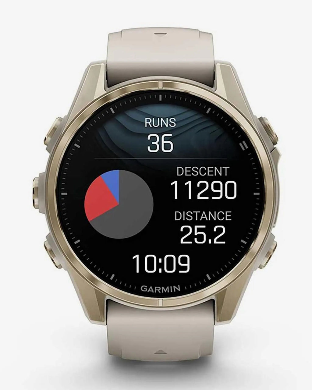 Garmin Fenix 8 AMOLED Zaffiro 43mm Oro con cinturino Beige