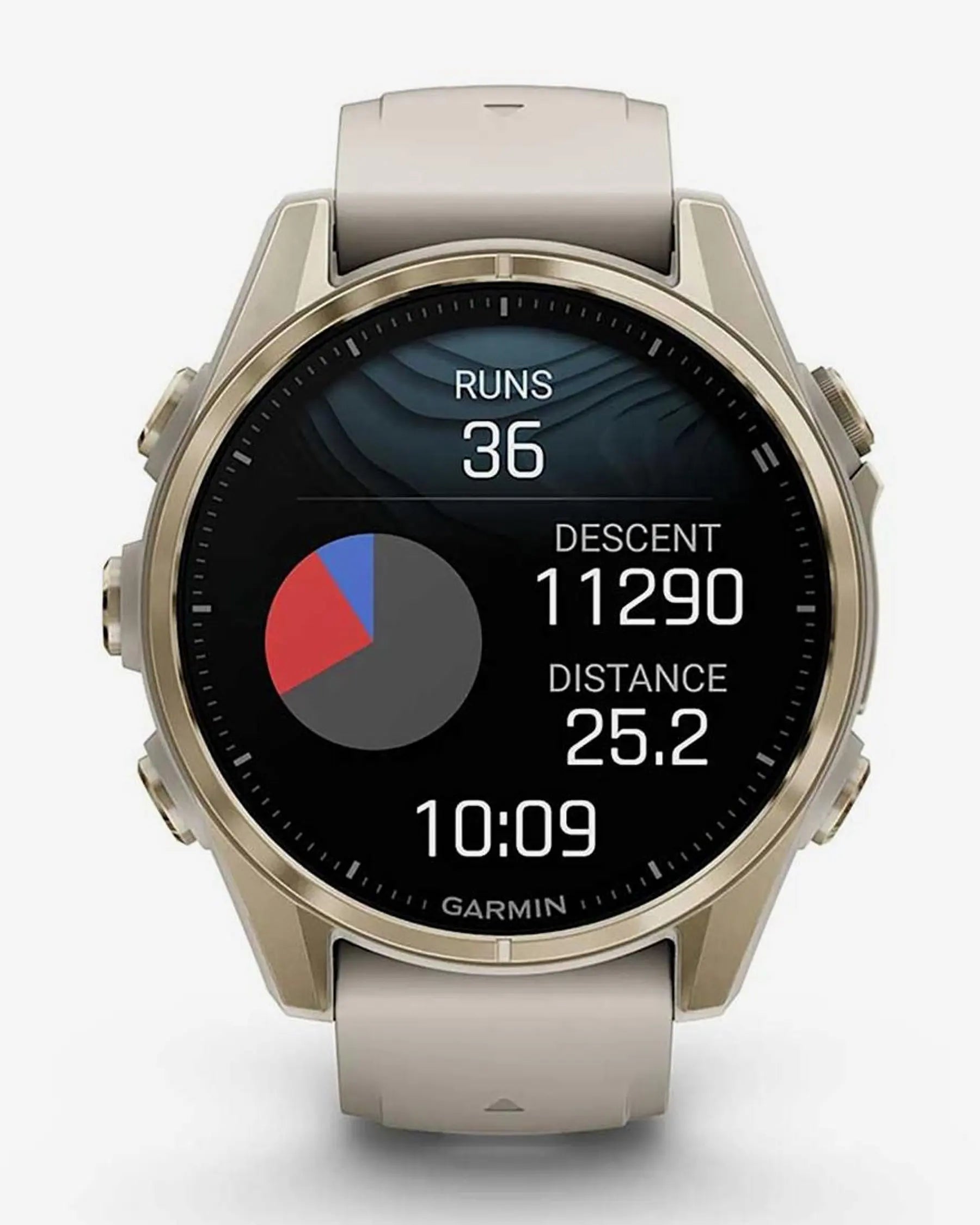 Garmin Fenix 8 AMOLED Zaffiro 43mm Oro con cinturino Beige