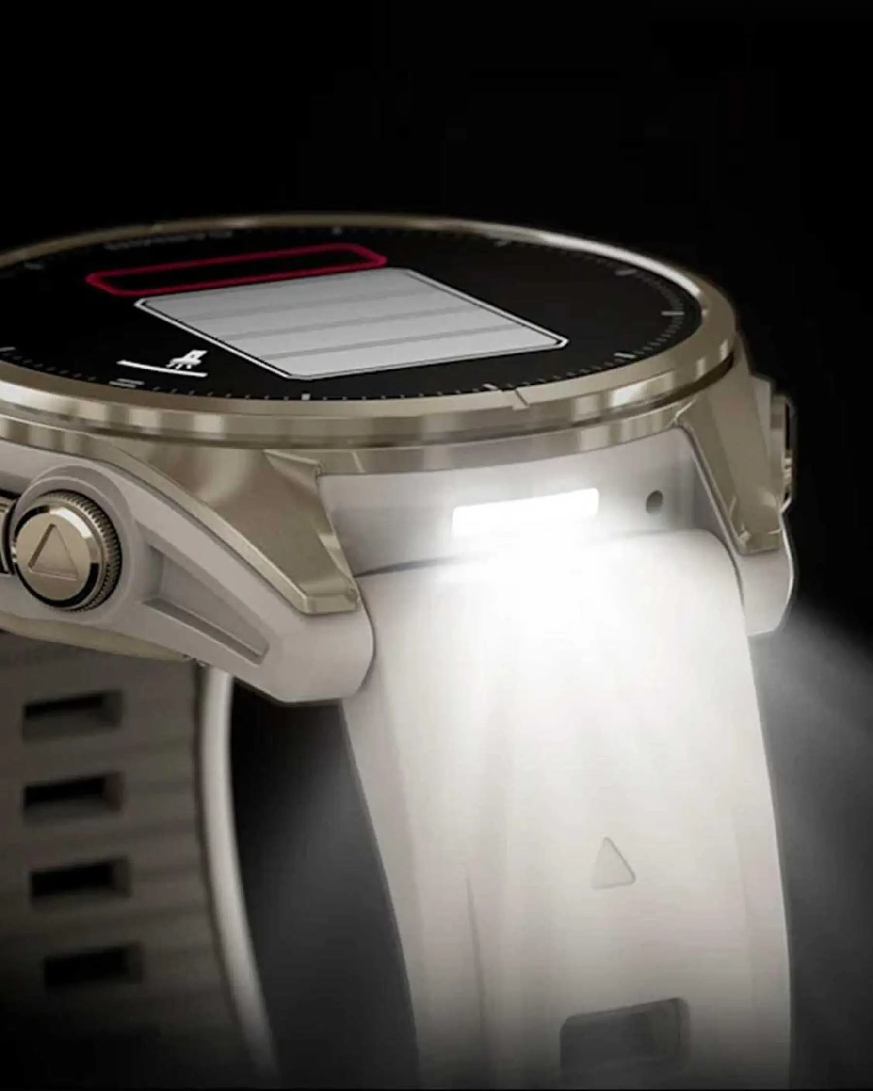 Garmin Fenix 8 AMOLED Zaffiro 43mm Oro con cinturino Beige