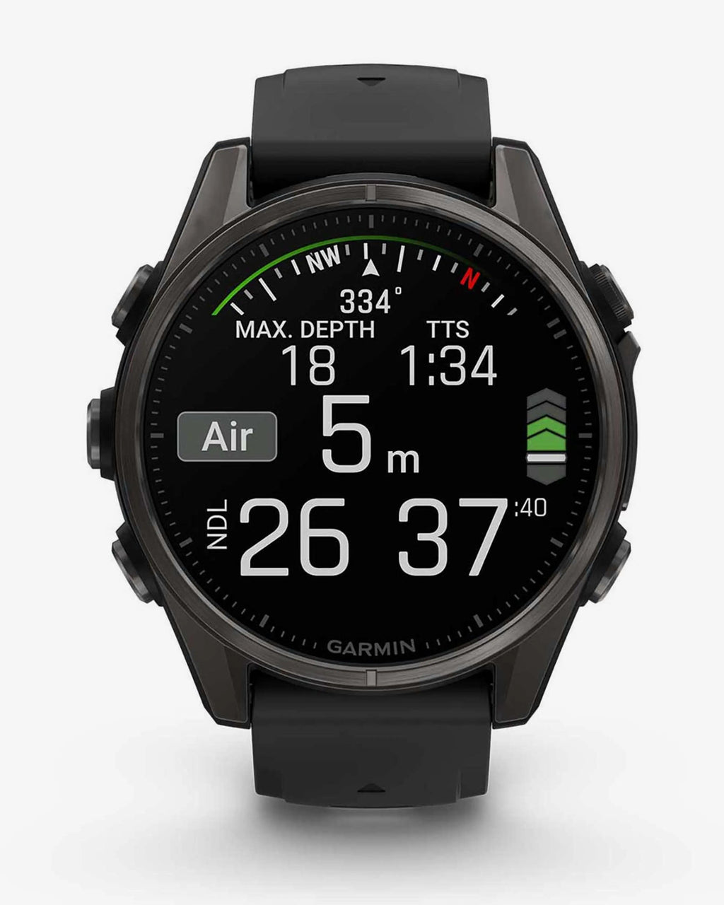Garmin Fenix 8 AMOLED Saphir 43 mm Titane gris carbone bracelet noir