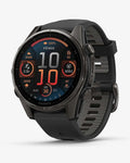 Garmin Fenix 8 AMOLED Sapphire 43mm Titanio Grigio Carbonio Cinturino Nero