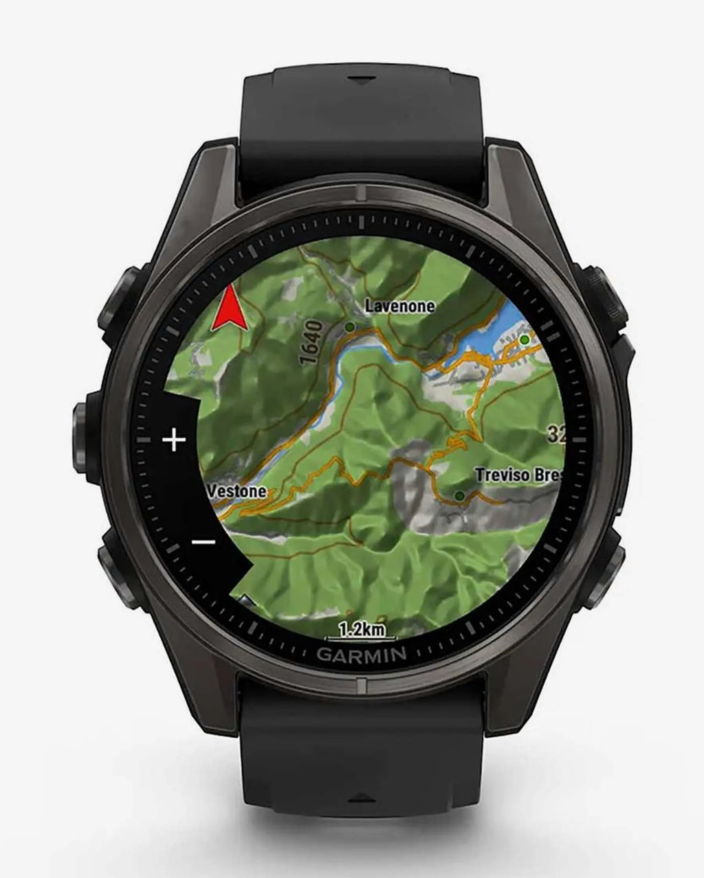 Garmin Fenix 8 AMOLED Sapphire 43mm Titanio Grigio Carbonio Cinturino Nero