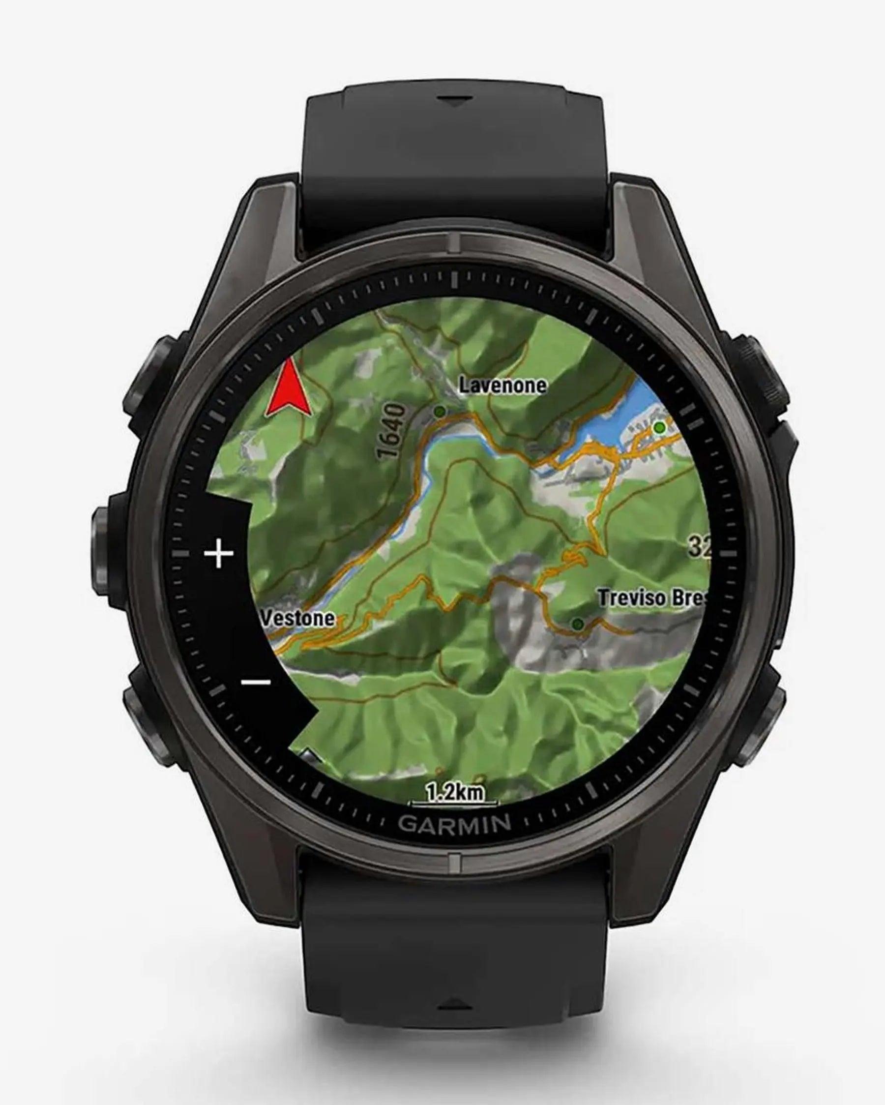 Garmin Fenix 8 AMOLED Sapphire 43mm Titanio Grigio Carbonio Cinturino Nero