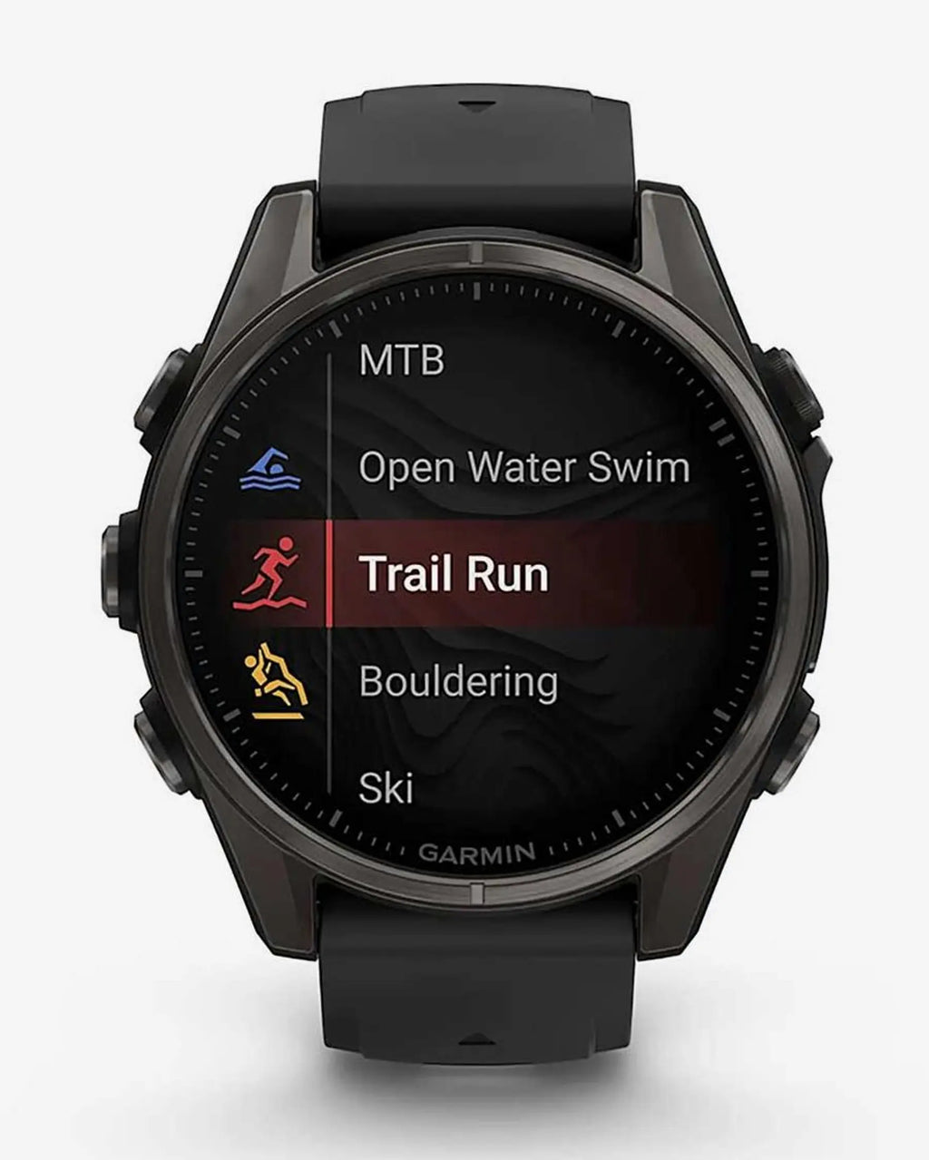 Garmin Fenix 8 AMOLED Sapphire 43mm Titanio Grigio Carbonio Cinturino Nero