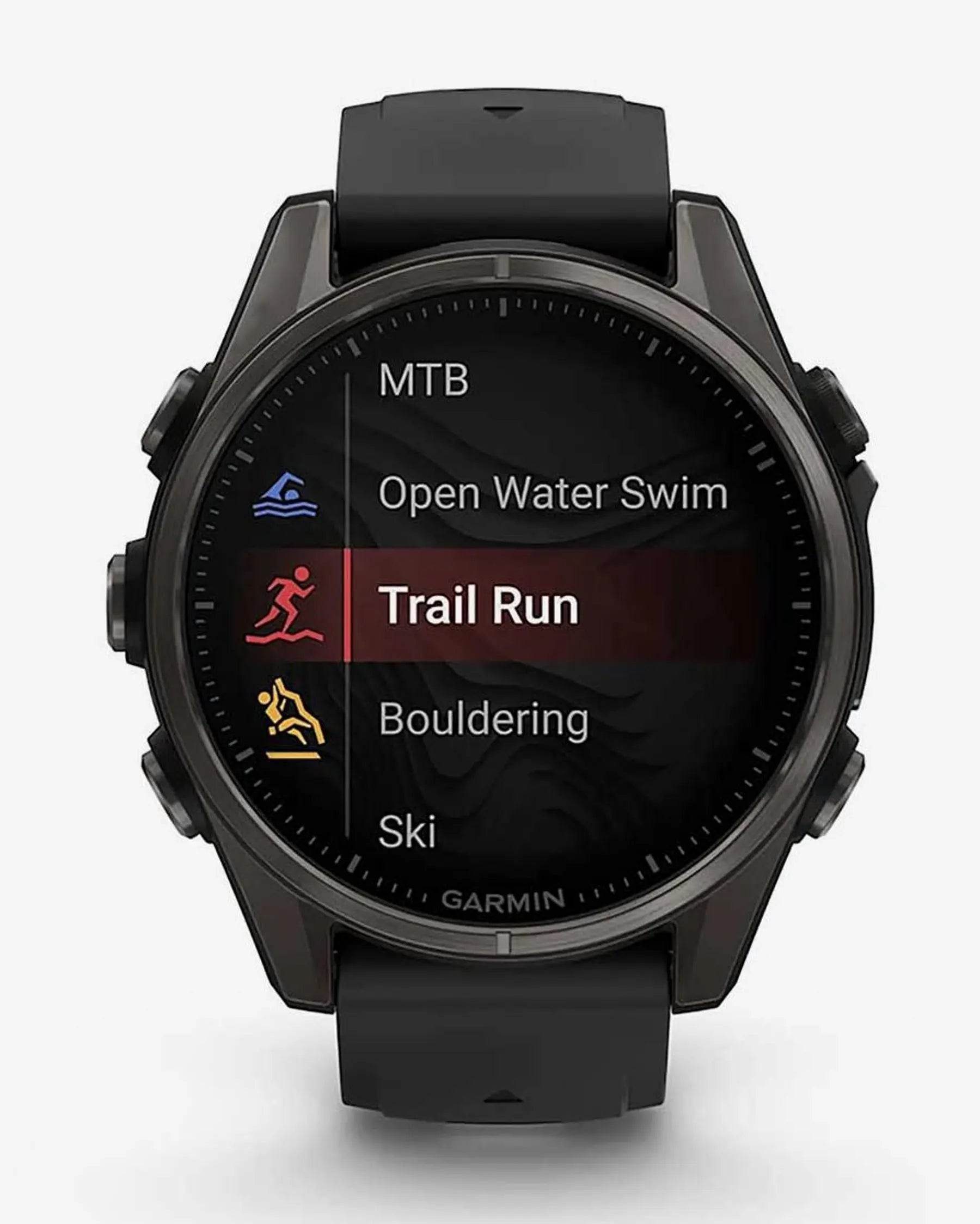 Garmin Fenix 8 AMOLED Sapphire 43mm Titanio Grigio Carbonio Cinturino Nero