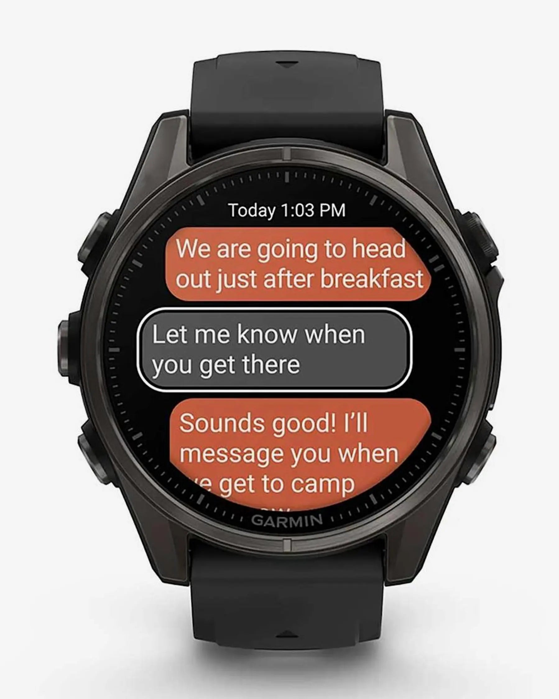 Garmin Fenix 8 AMOLED Sapphire 43mm Titanio Grigio Carbonio Cinturino Nero