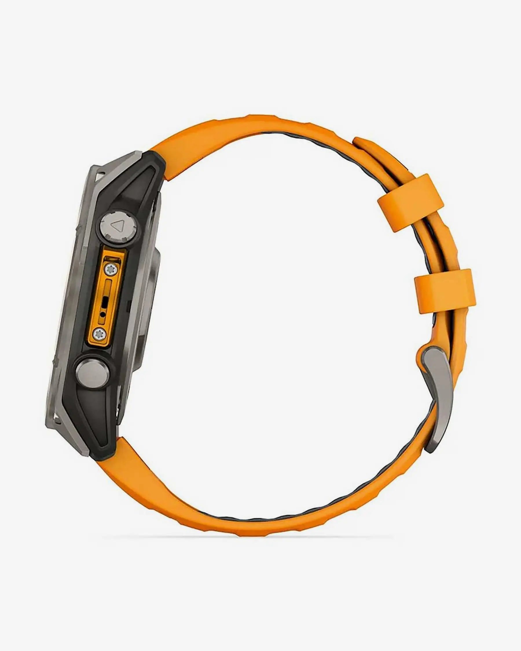 Garmin Fenix 8 AMOLED Sapphire 47mm Argento Titanio Cinturino Arancione