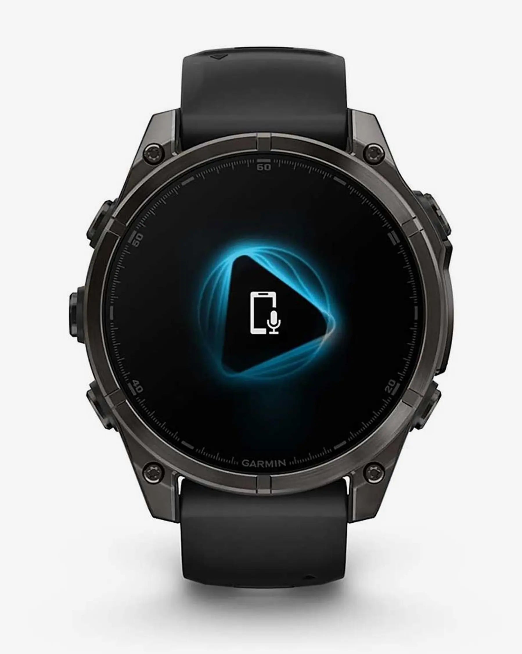 Garmin Fenix 8 AMOLED Sapphire 47mm Titanio Carbonio Grigio Cinturino Nero