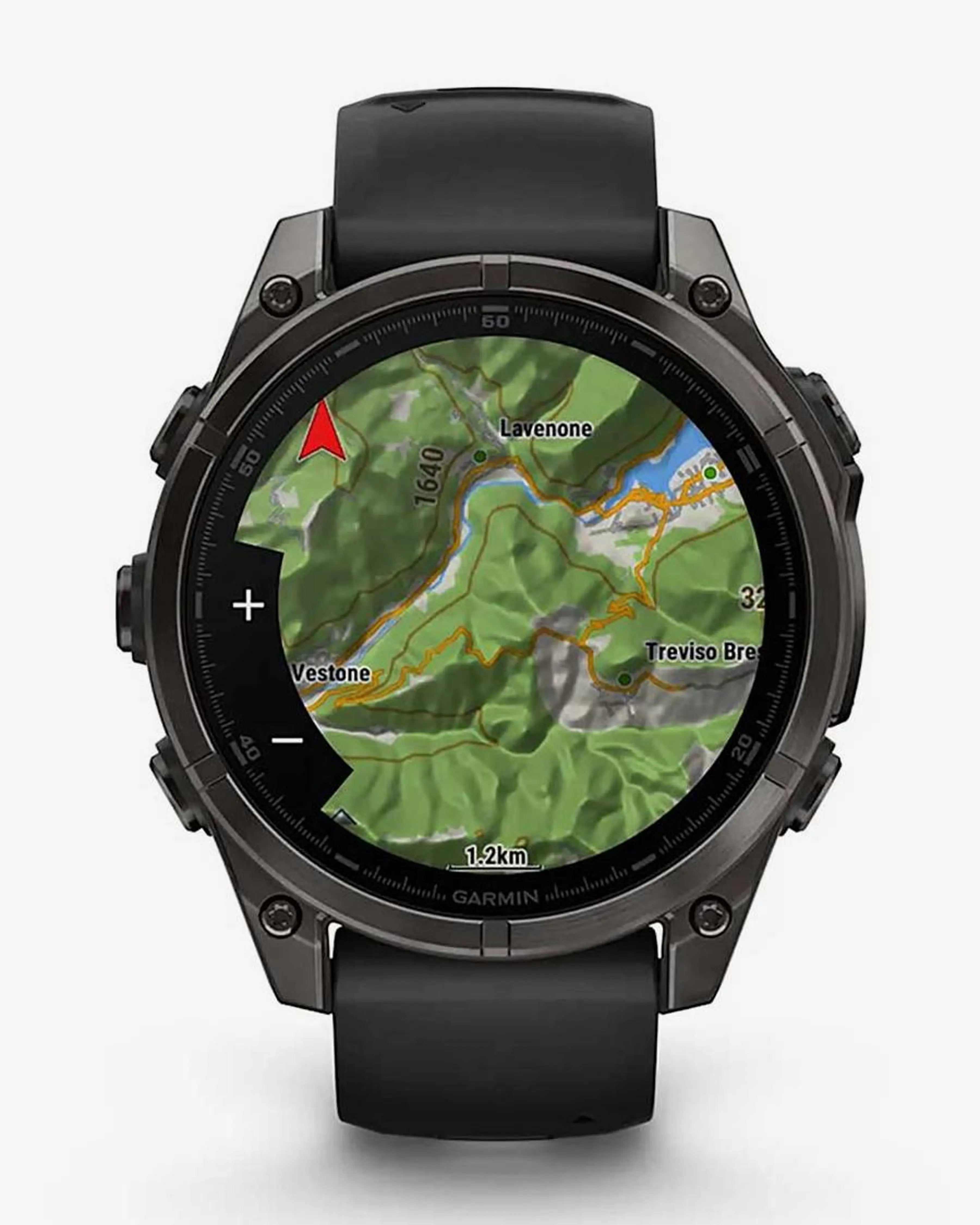 Garmin Fenix 8 AMOLED Saphir 47 mm Titane gris charbon bracelet noir